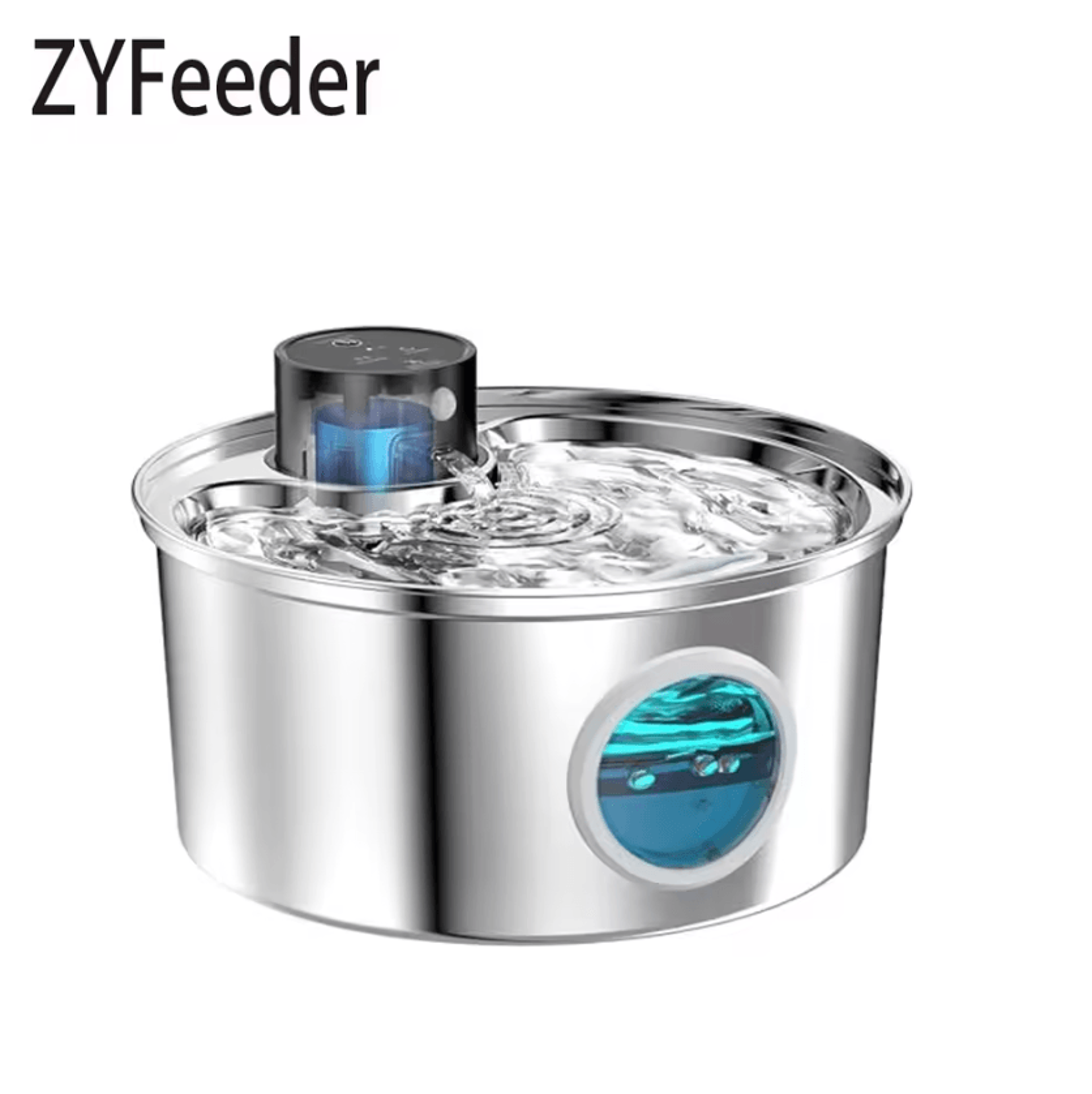 aquasense 3.2l rechargeable stainless steel pet water fountain
