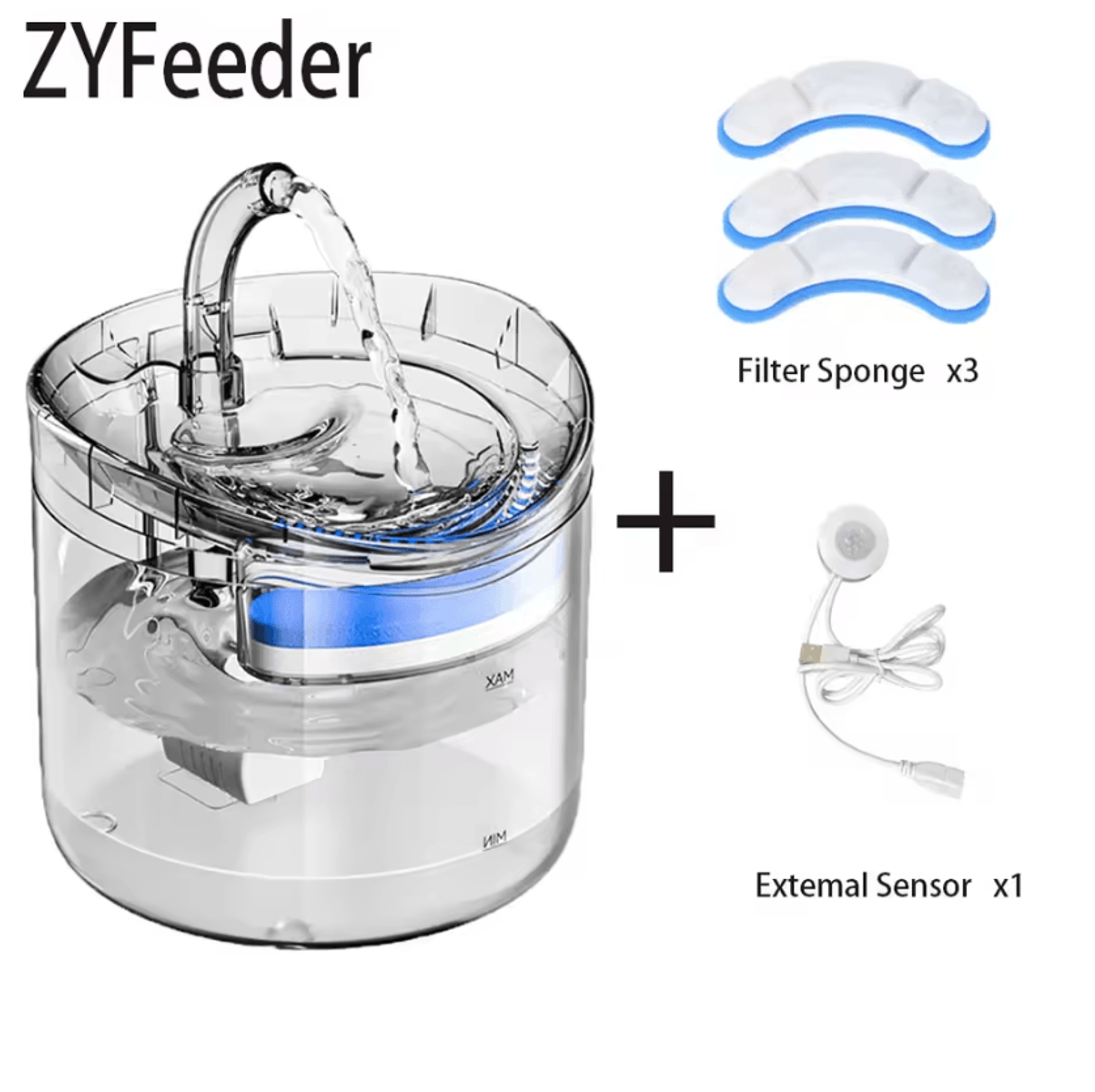aquasense motion sensor pet water fountain