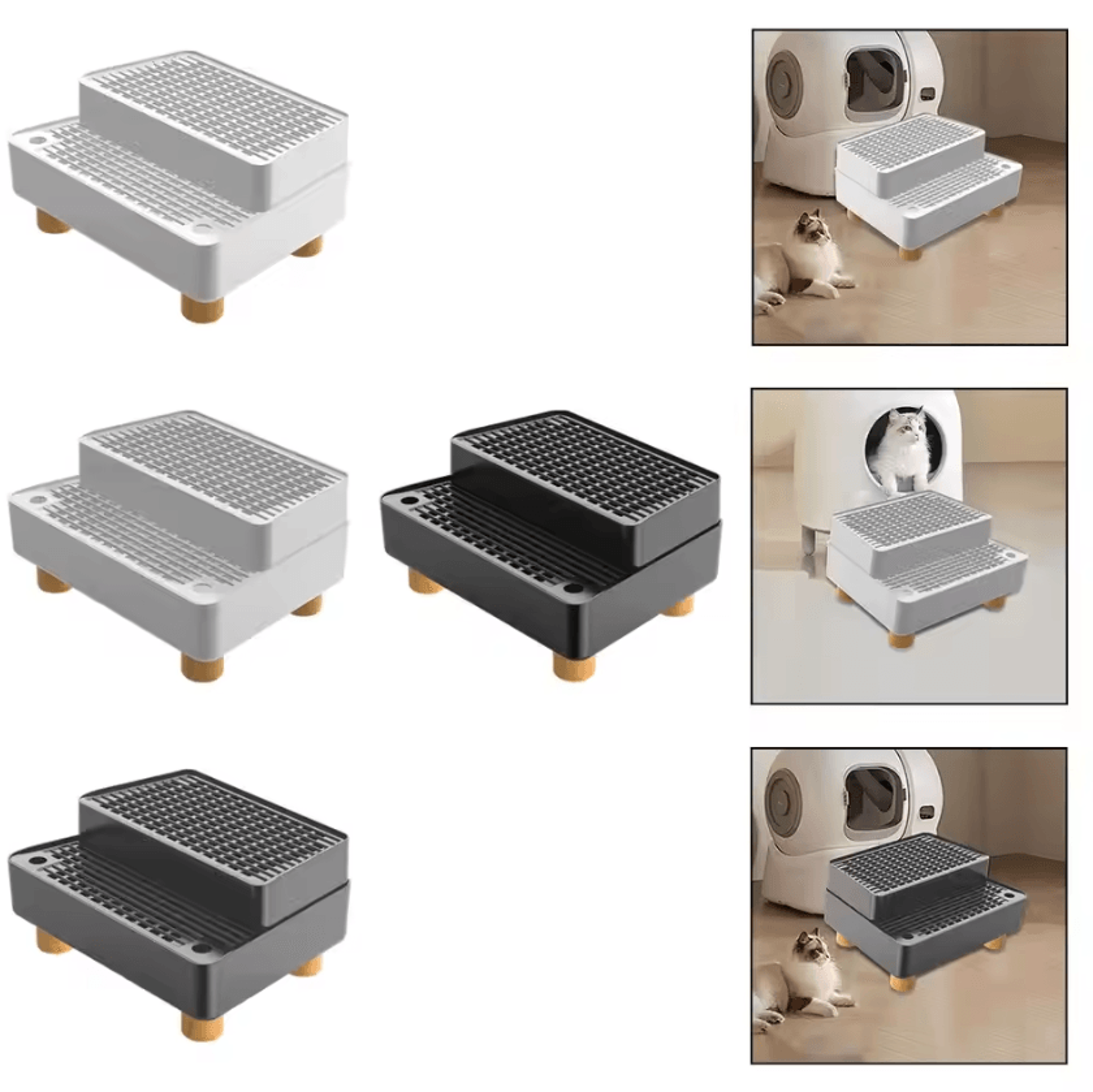 cleanstep double-layer cat litter step ramp