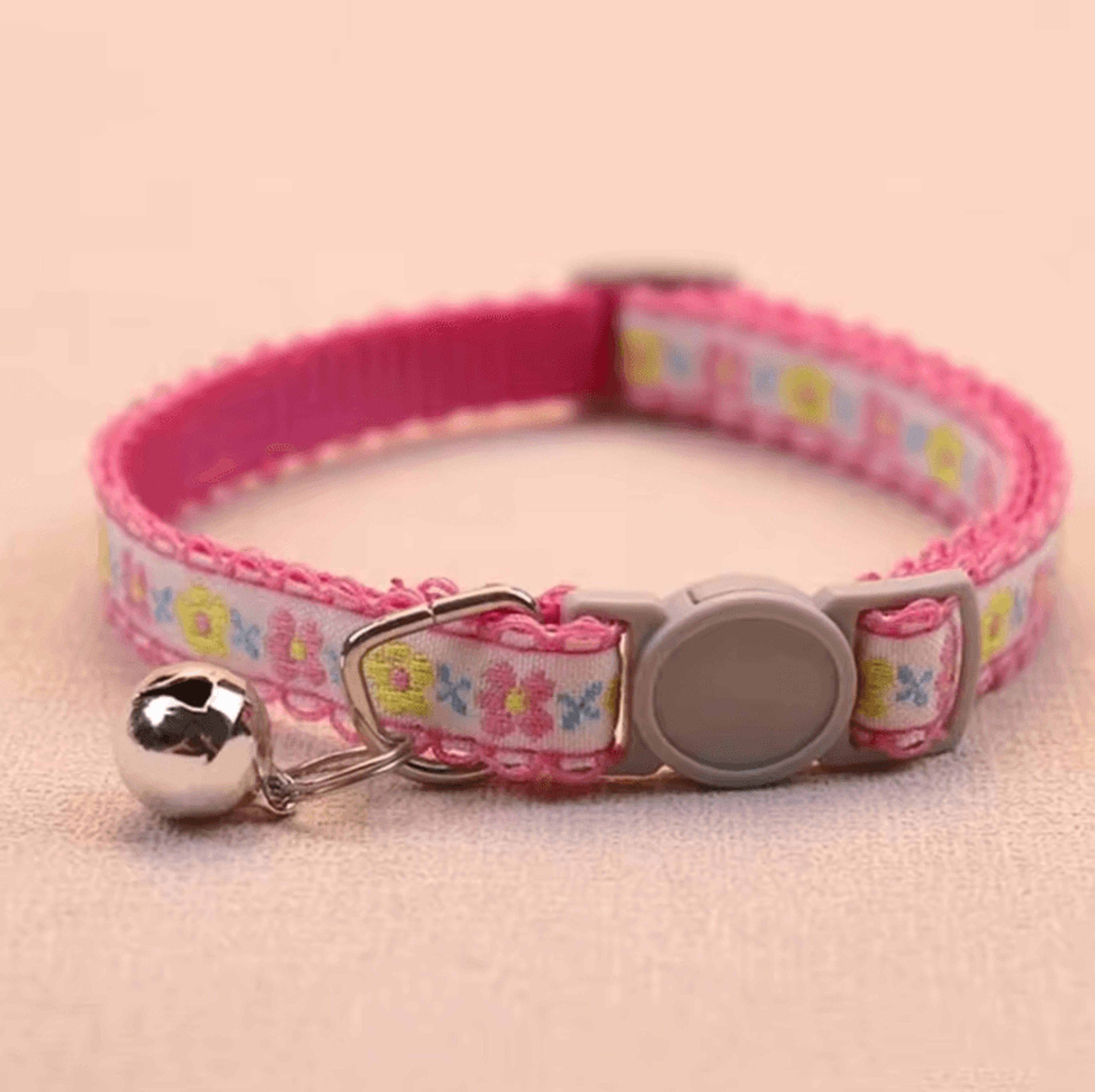 blossombelle embroidered lace cat collar with bell