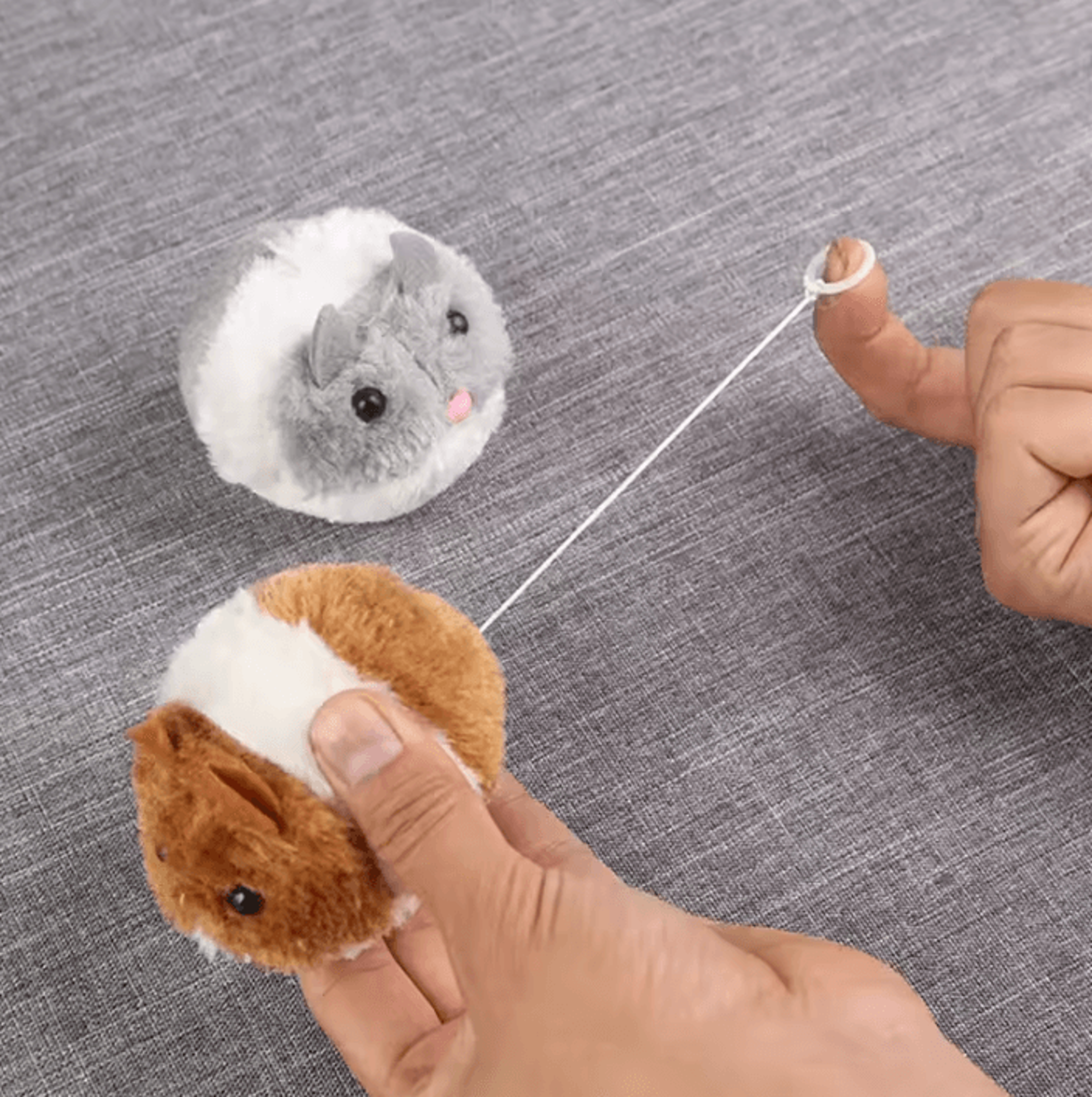 whiskermouse plush shake & chase cat toy