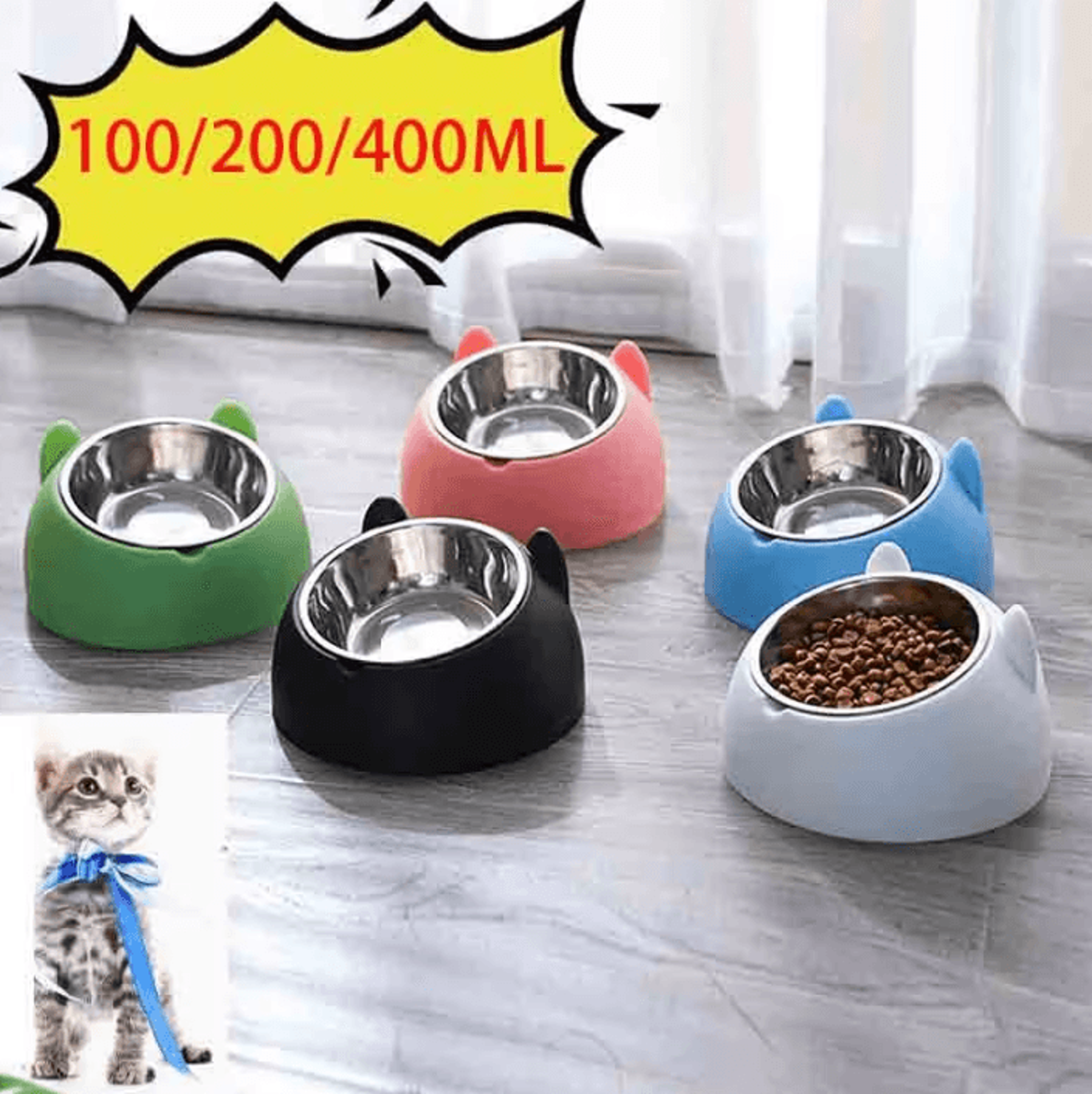 comforttilt stainless steel elevated pet bowl
