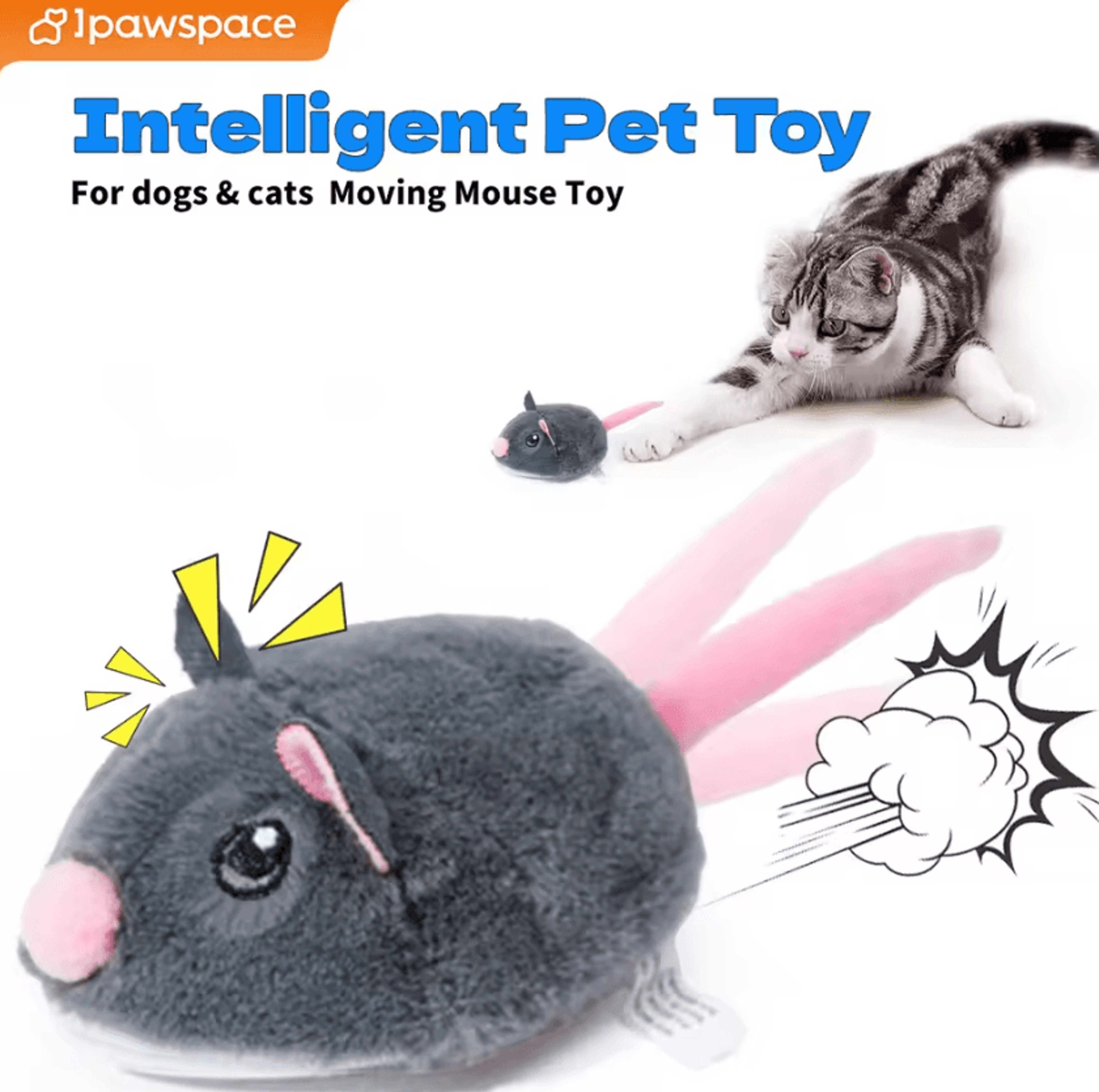 smart moving mouse interactive cat toy