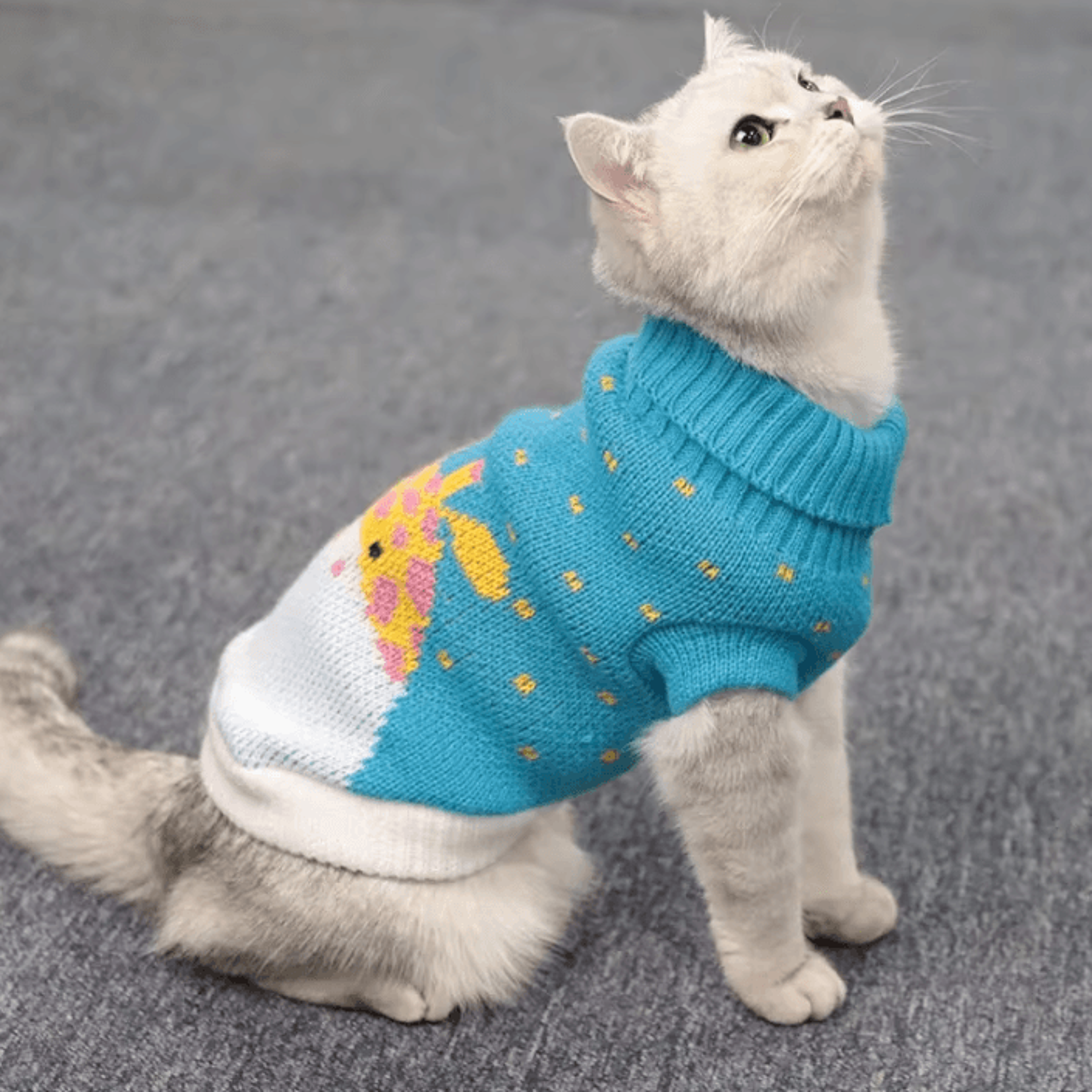 cozypaws winter knit sweater vest for cats