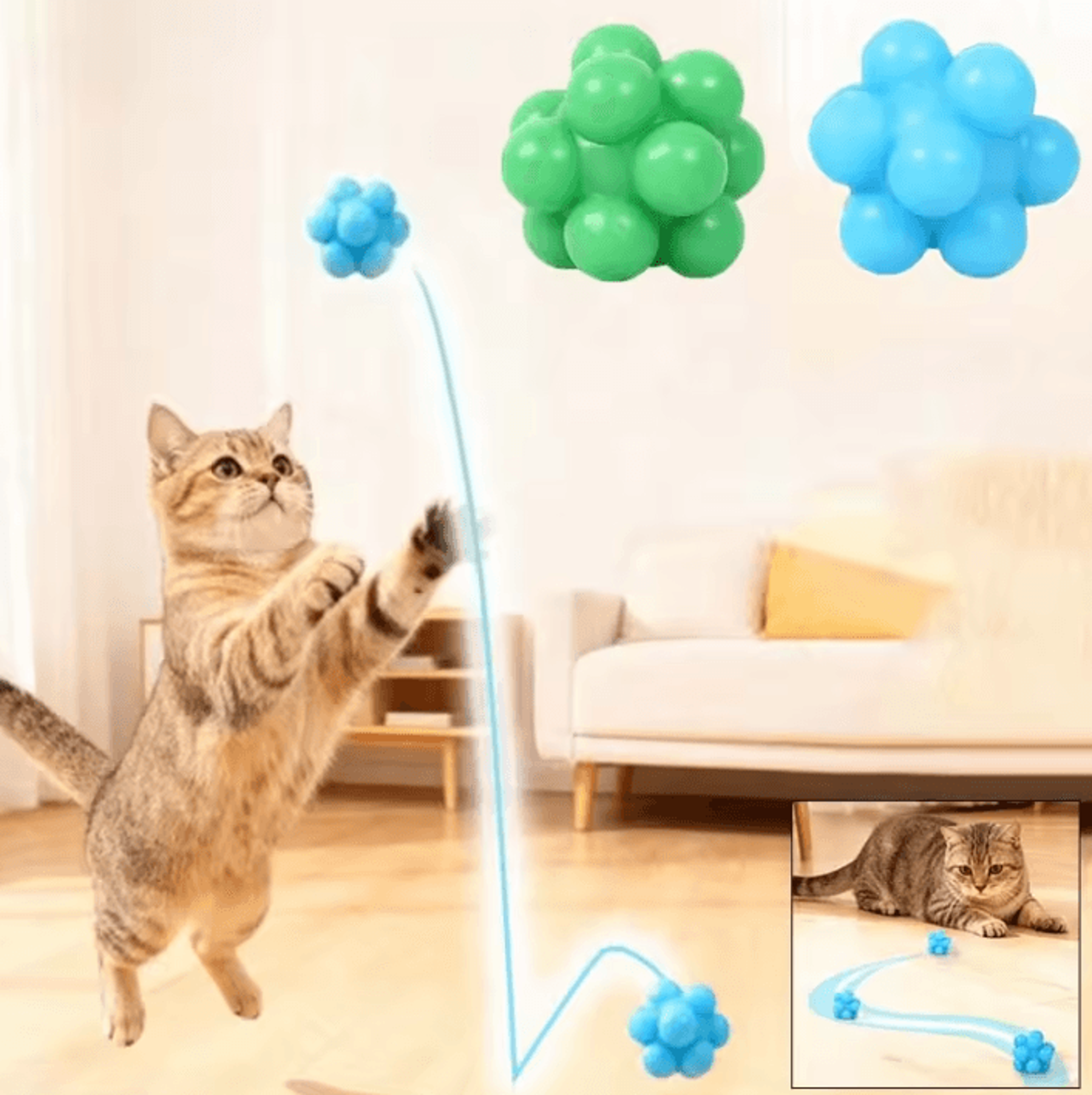 bouncebite interactive cat chew ball toy