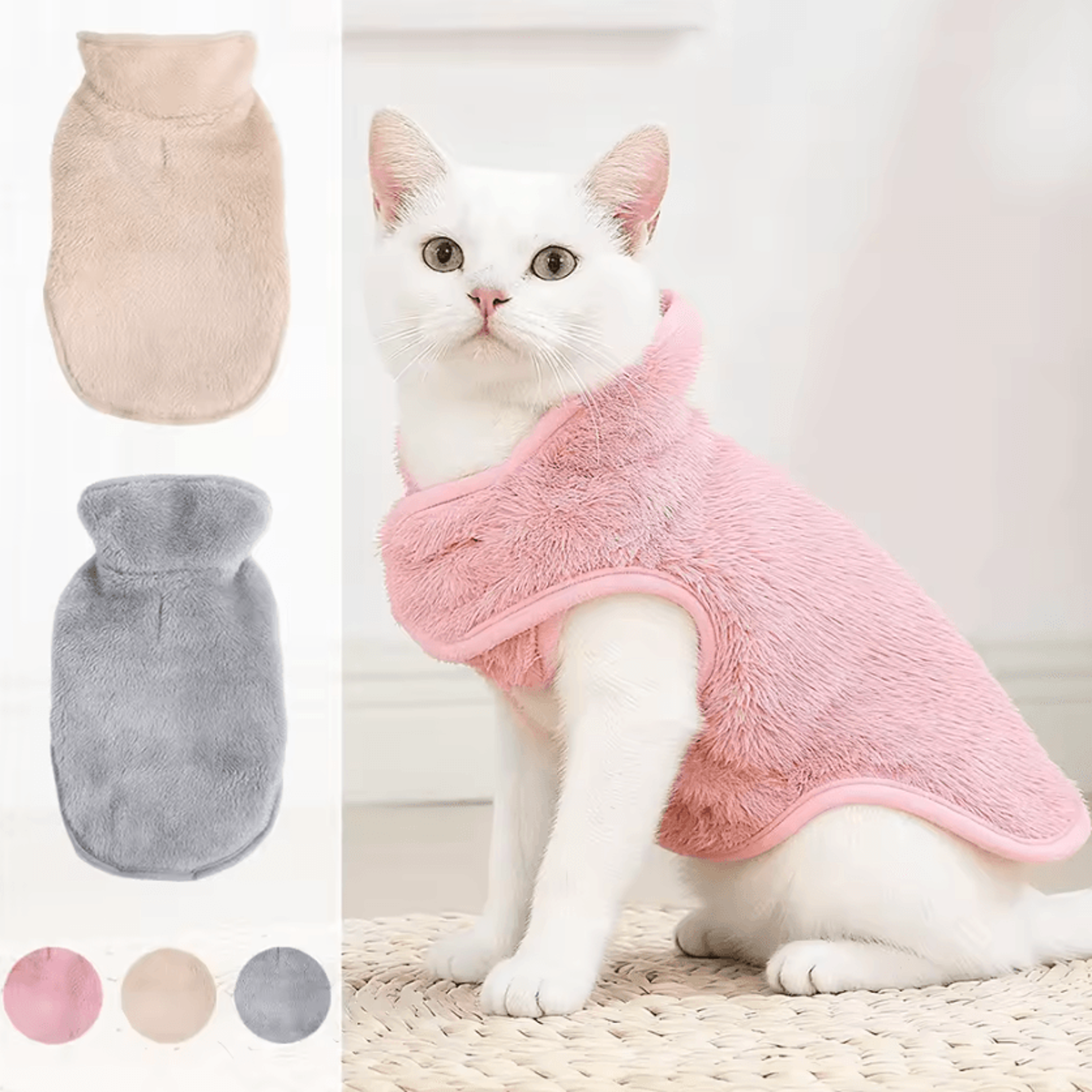 cozywrap reversible fleece cat jacket