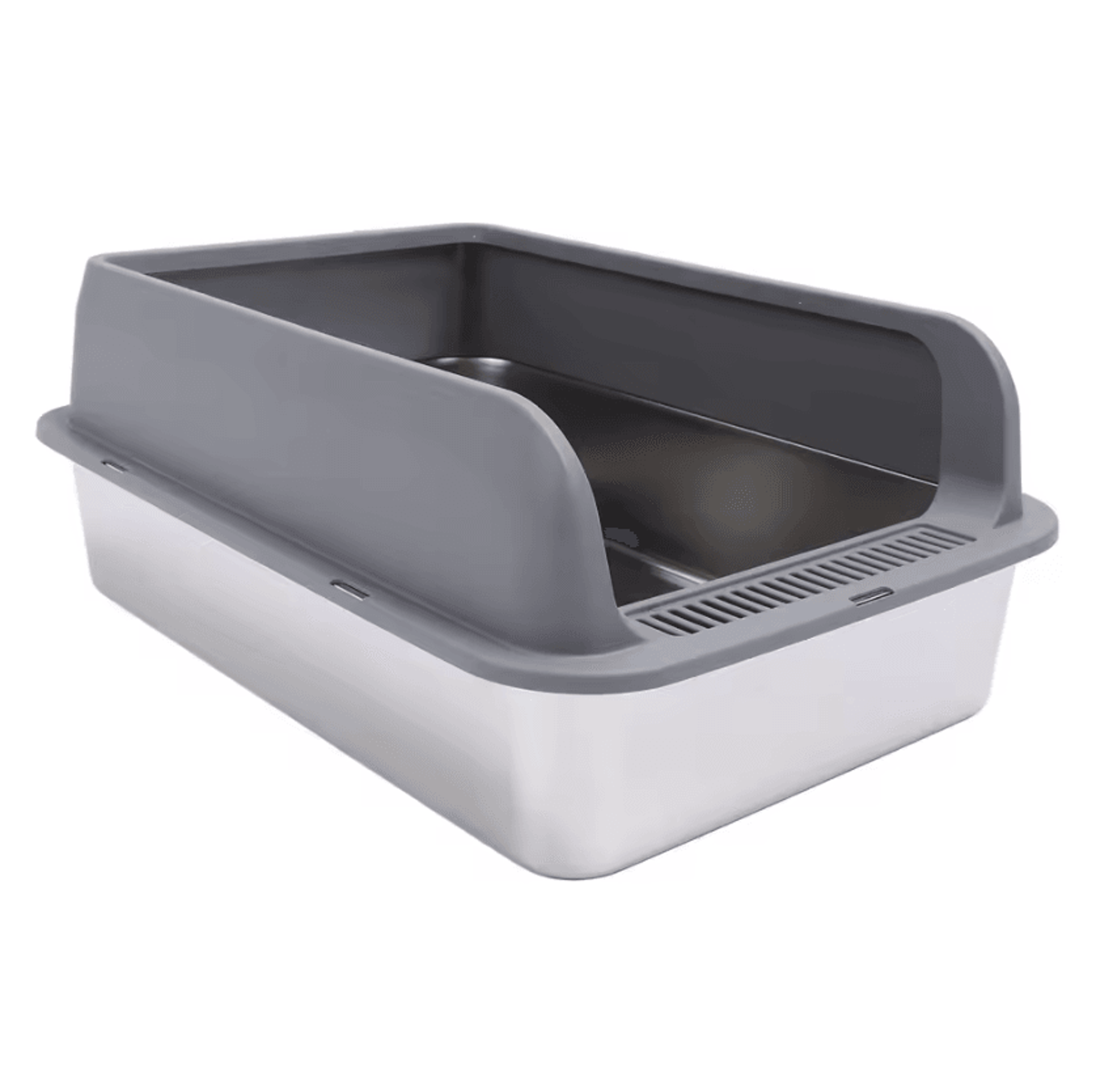 steelguards xl stainless steel cat litter box with lid