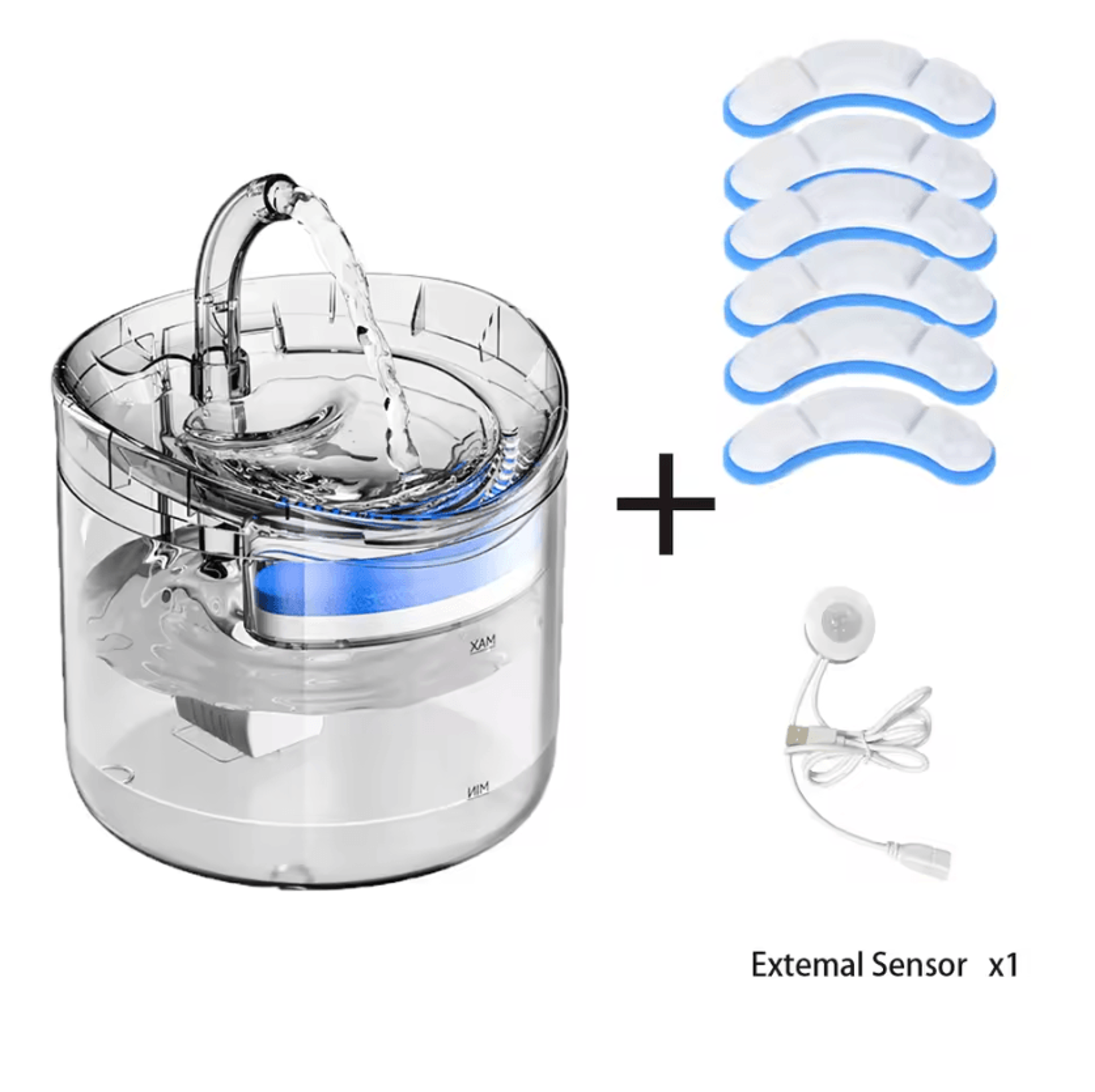aquasenses motion sensor pet water fountain