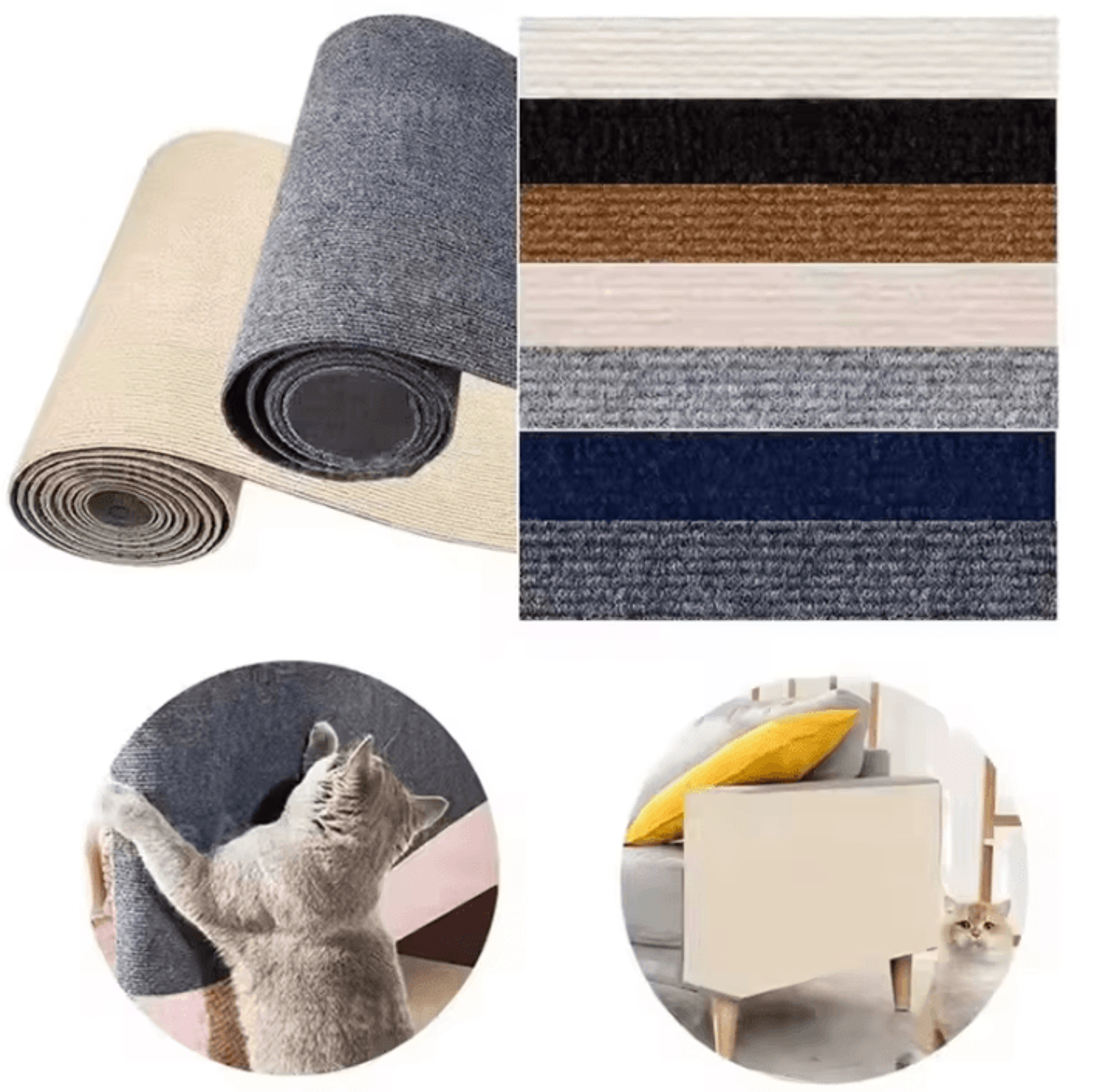 scratchshield self-adhesive cat scratch protector mat