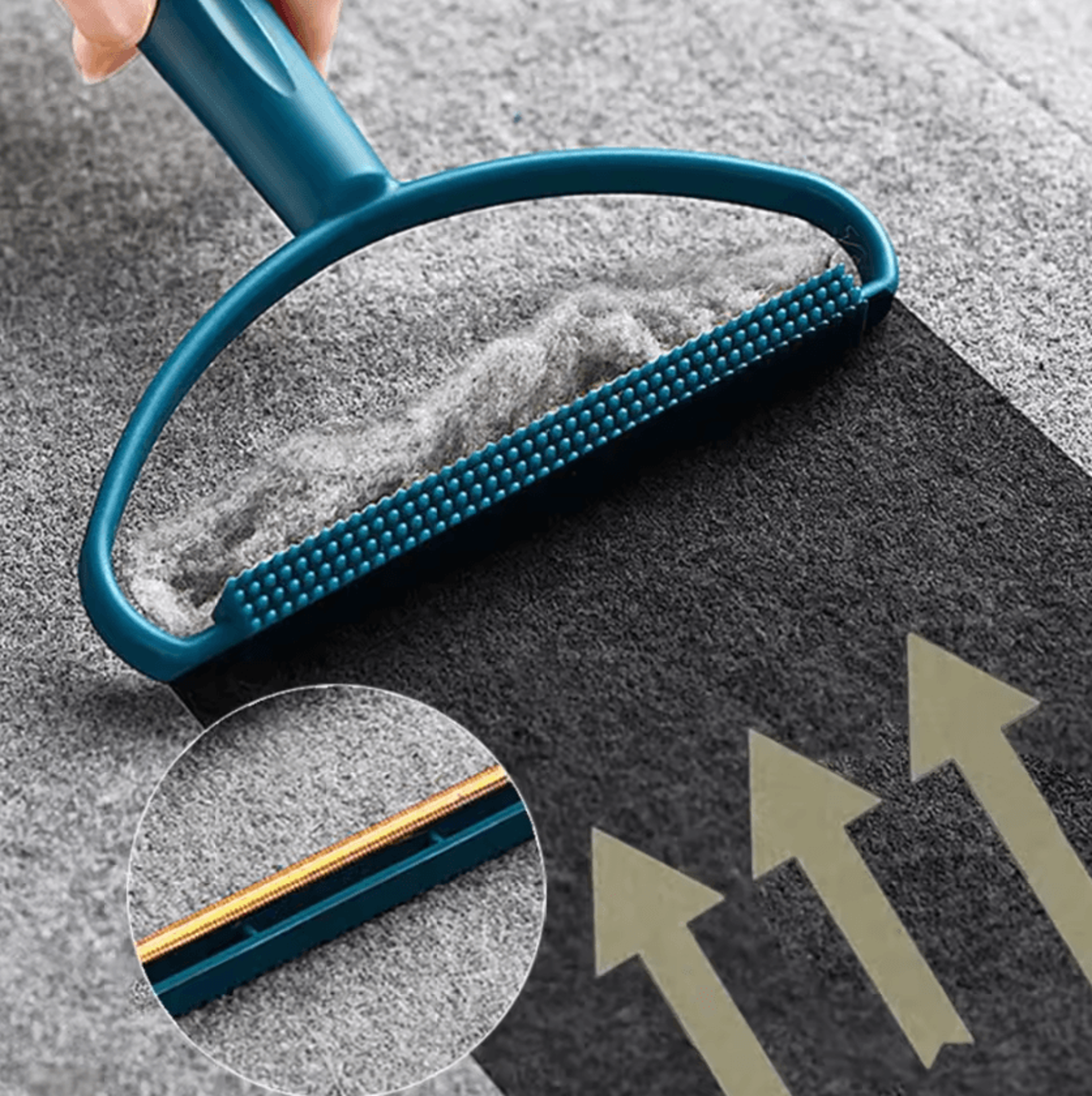 fursweep portable pet hair remover brush