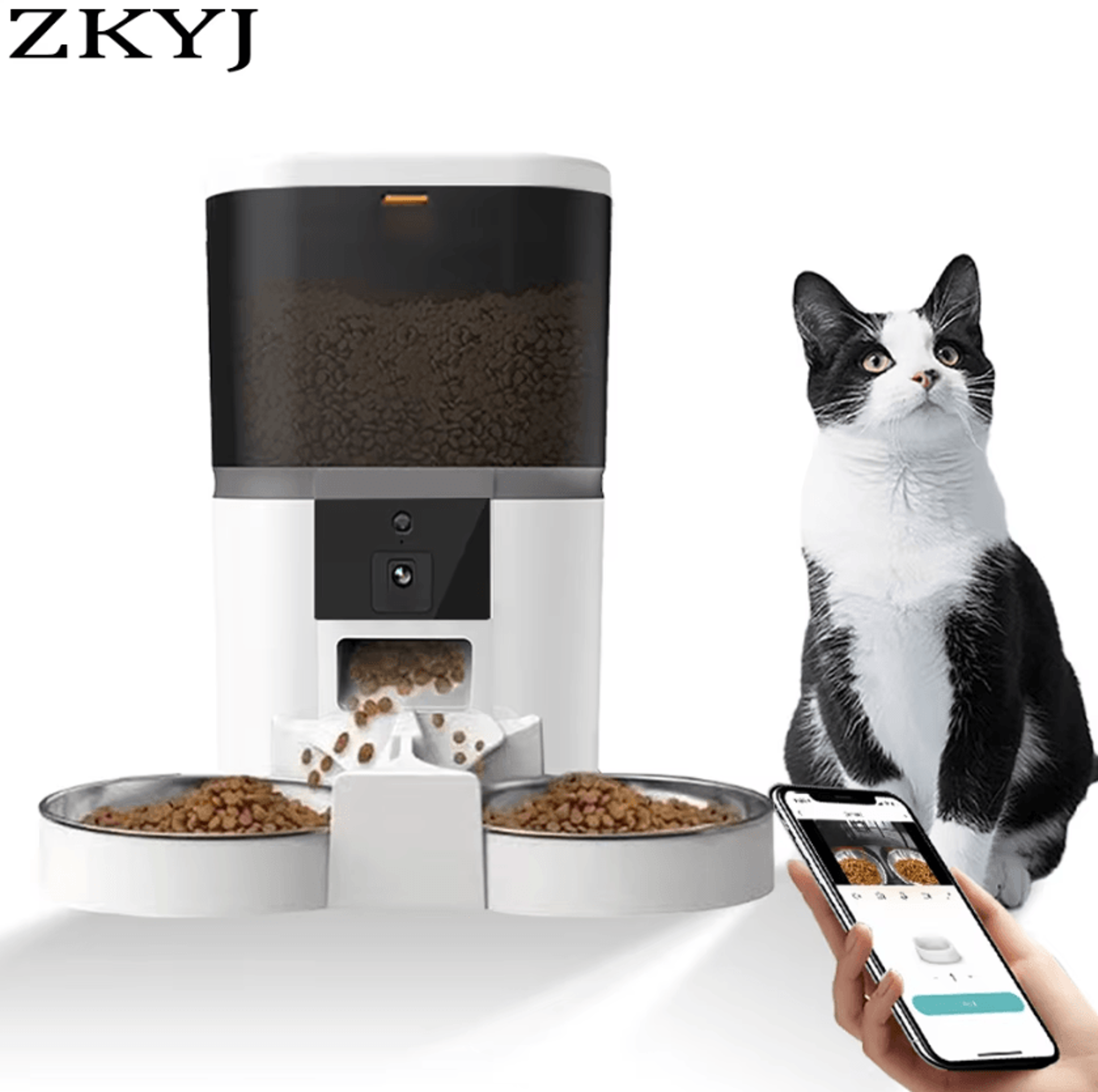 smartserve 4l hd camera automatic pet feeder