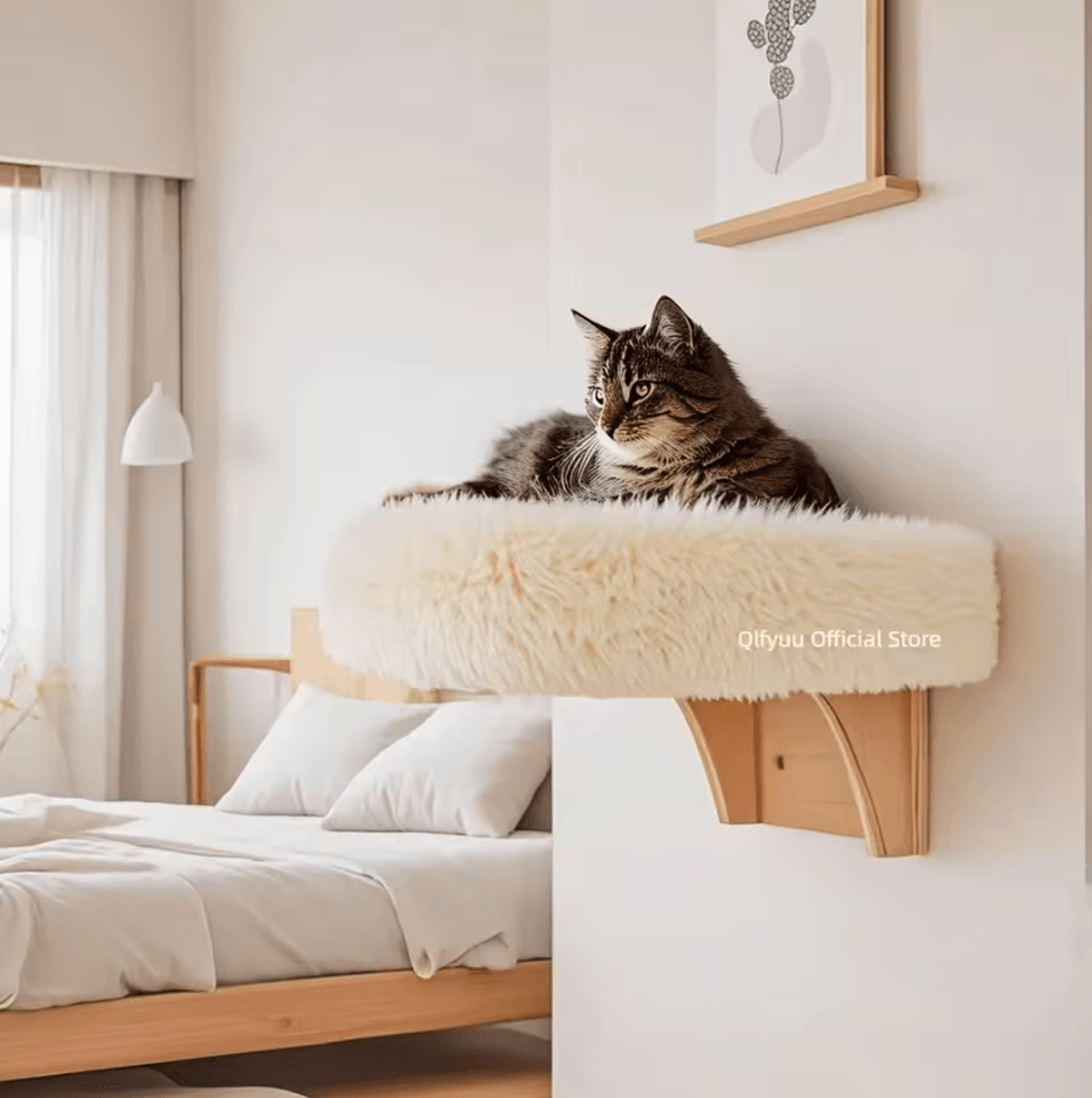 skylounge wall-mounted wooden cat perch