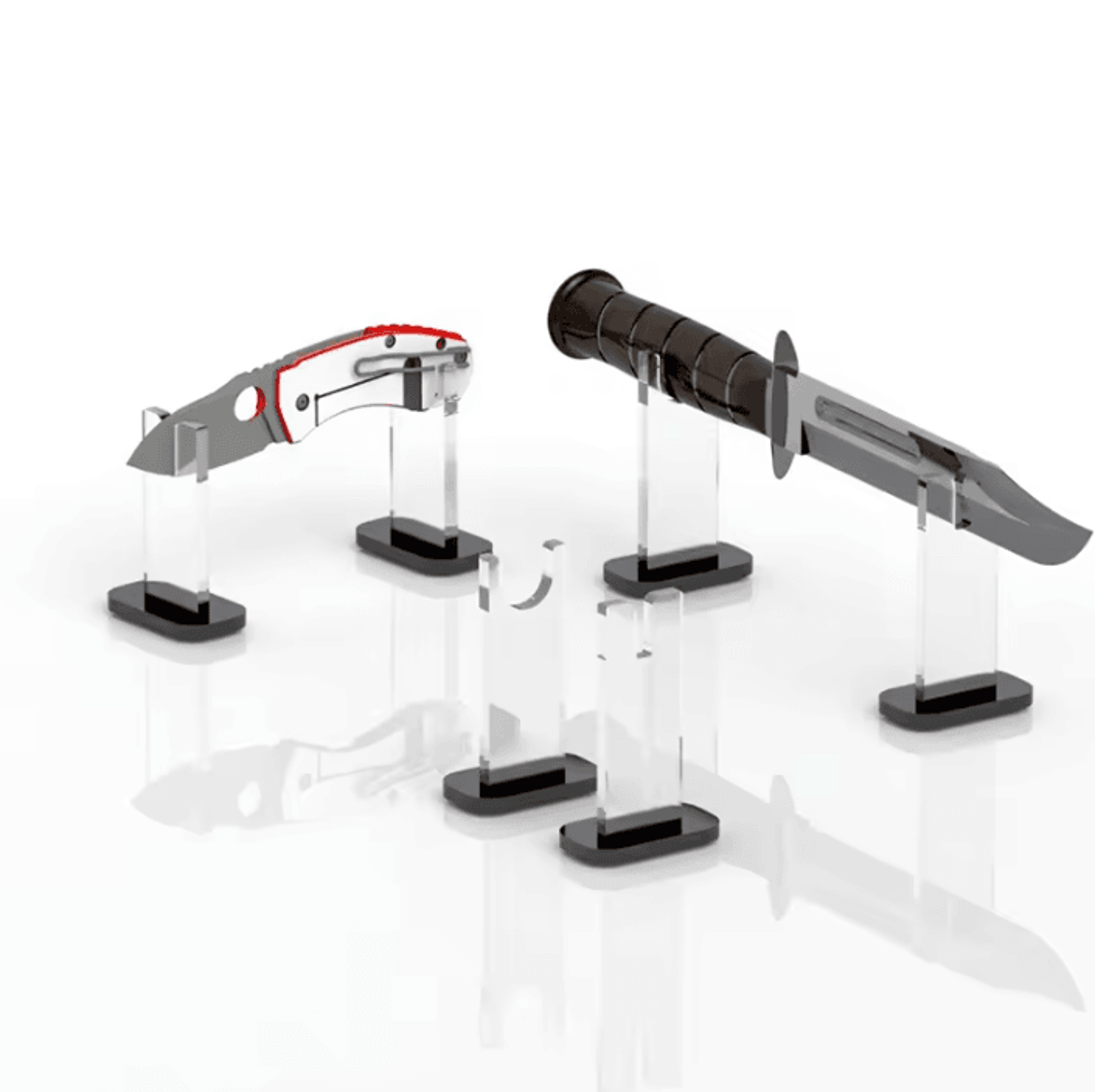 crystaledge acrylic knife display stand