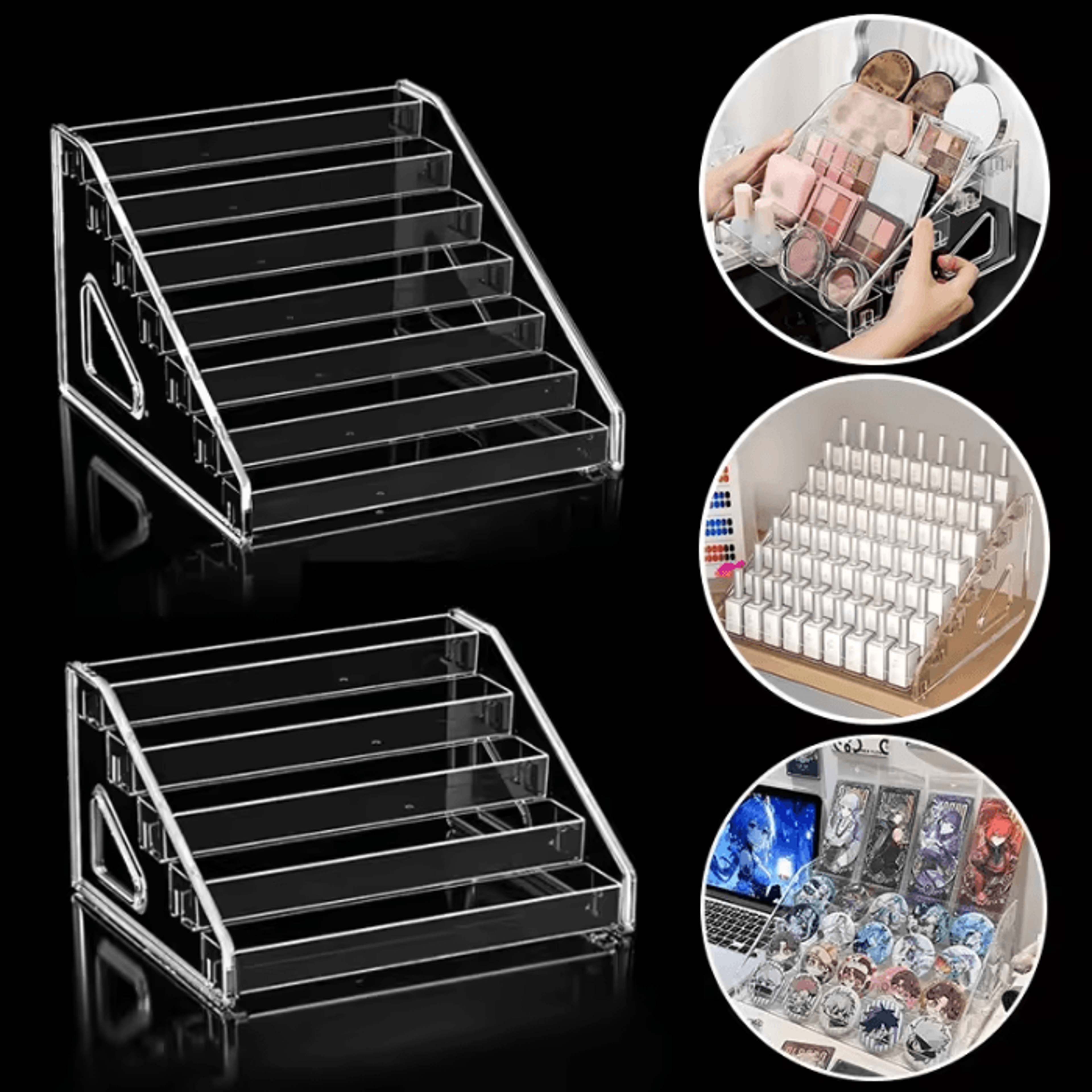 clearview acrylic cosmetic organizer & display stand rack
