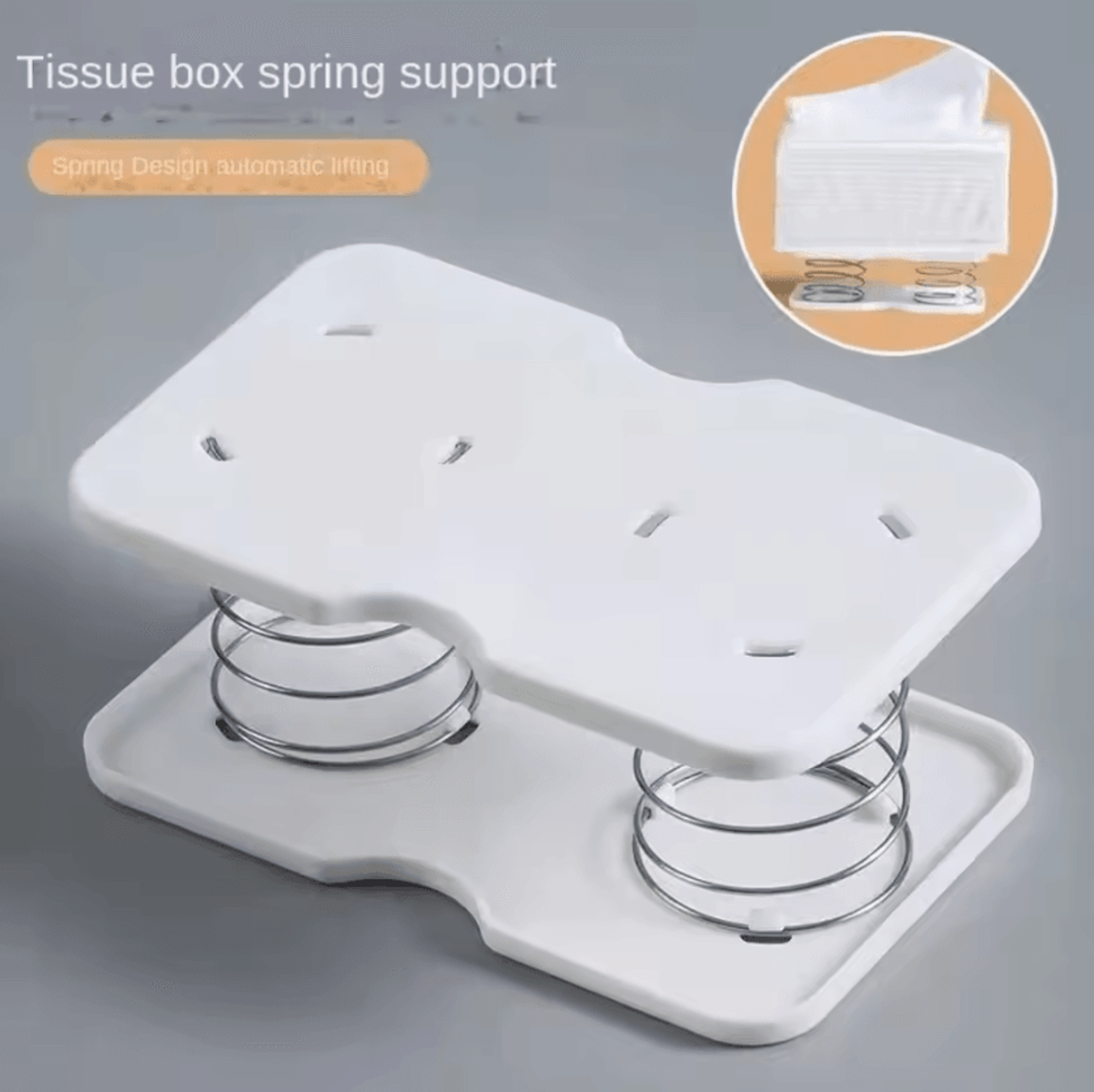 springlift paper towel holder & self-adjusting tissue dispenser