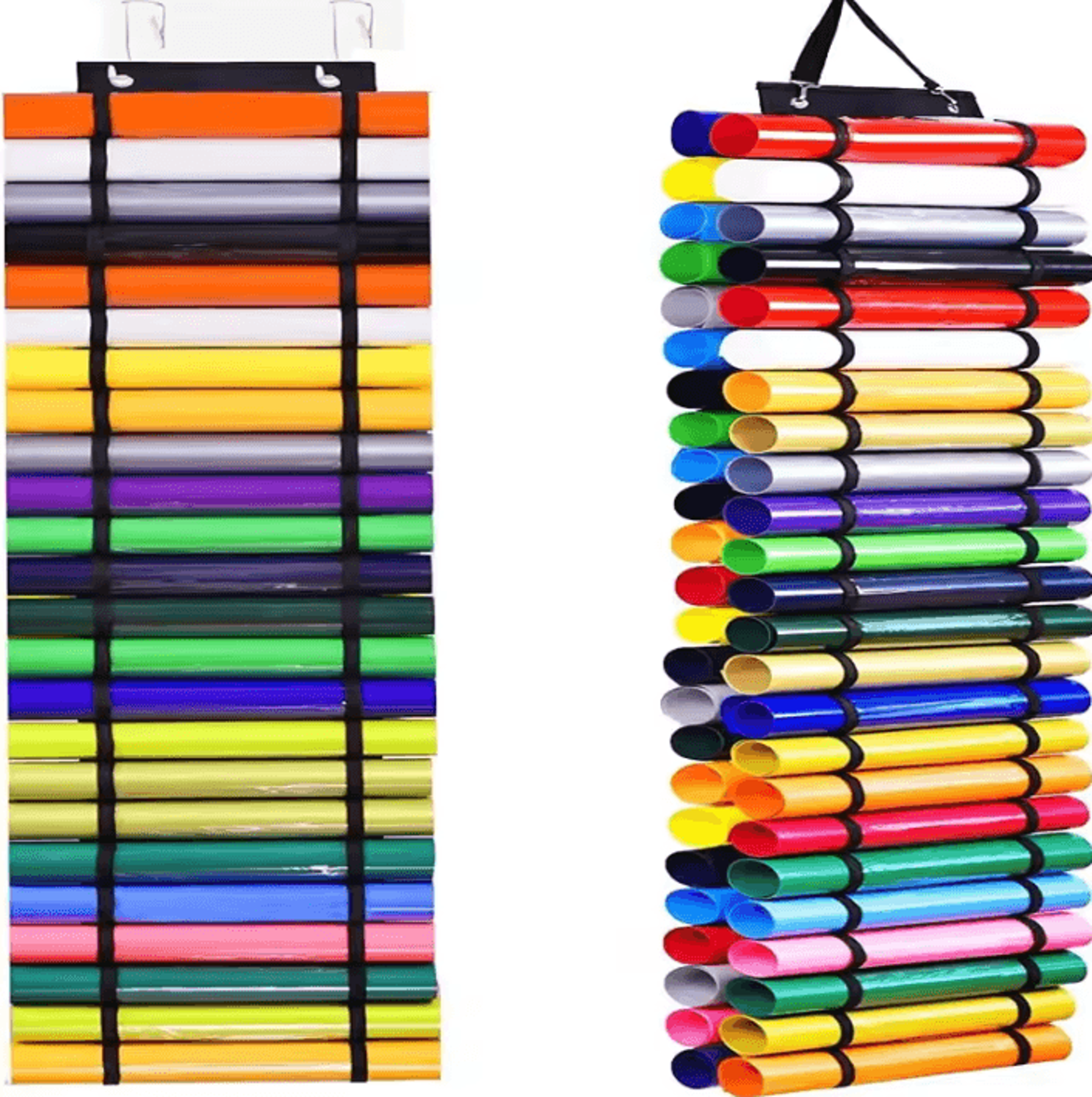craftkeeper vinyl roll storage organizer & hanging craft storage rack