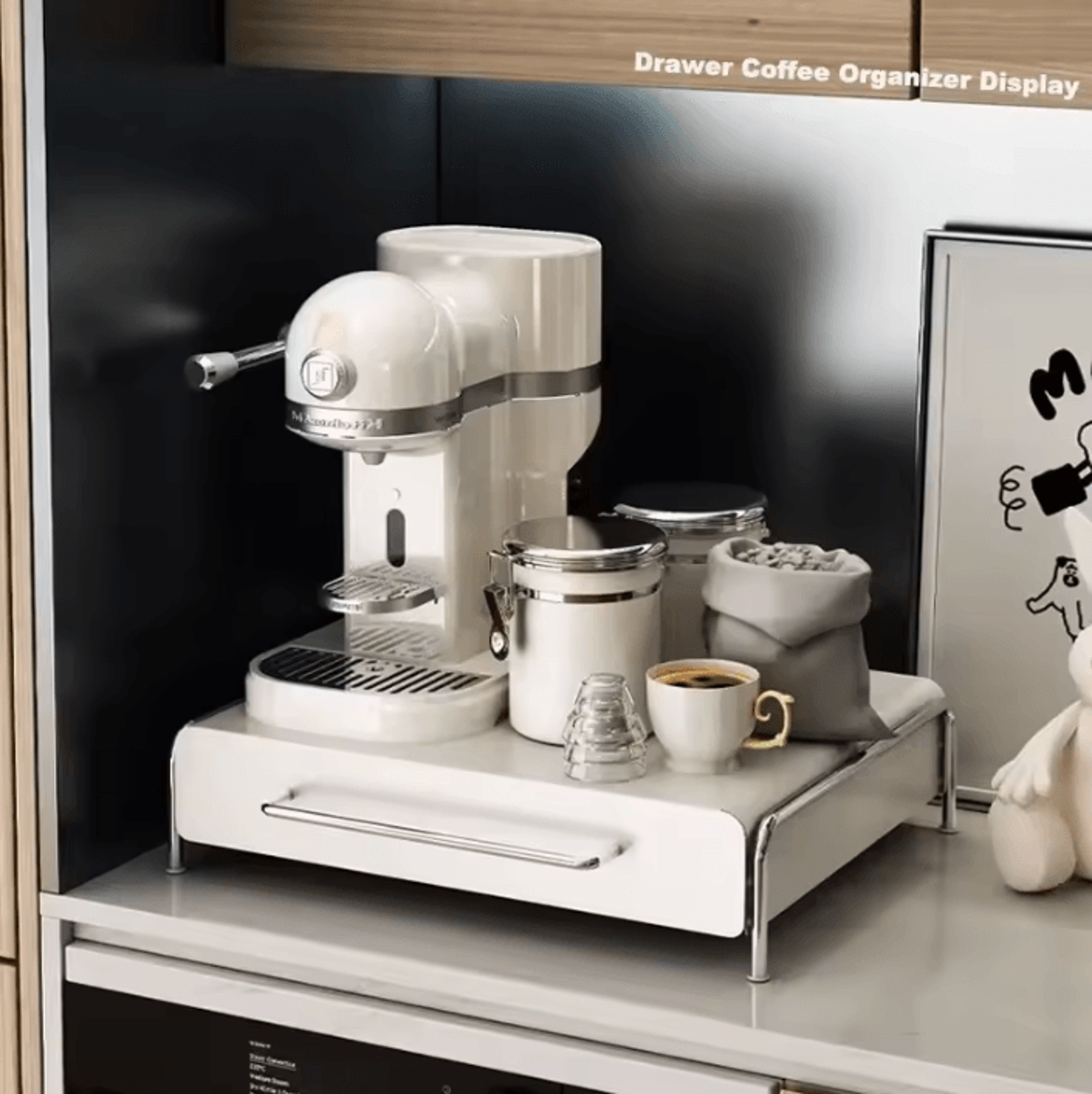 brewvault coffee pod storage drawer & capsule display organizer