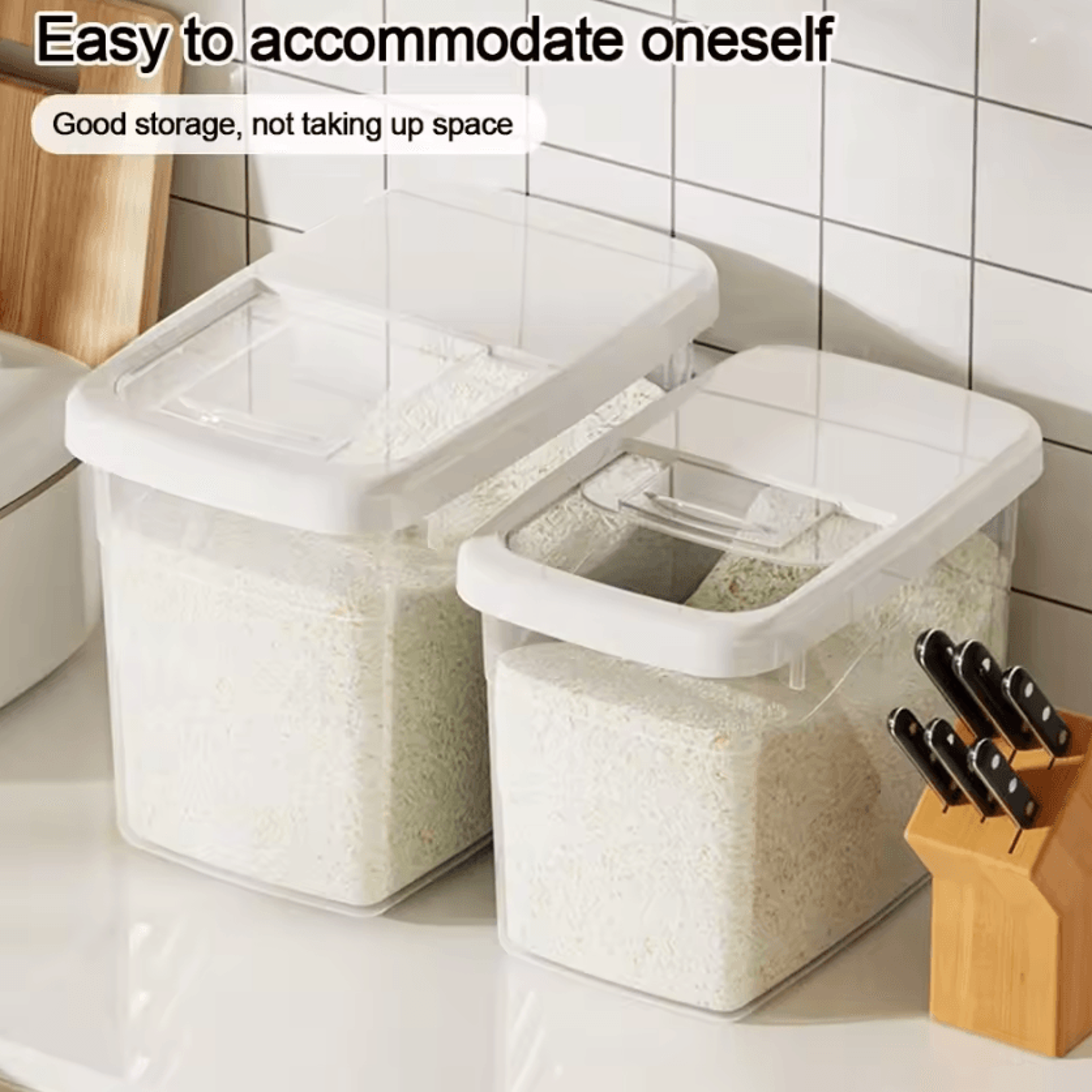 freshguard rice storage container & airtight grain dispenser