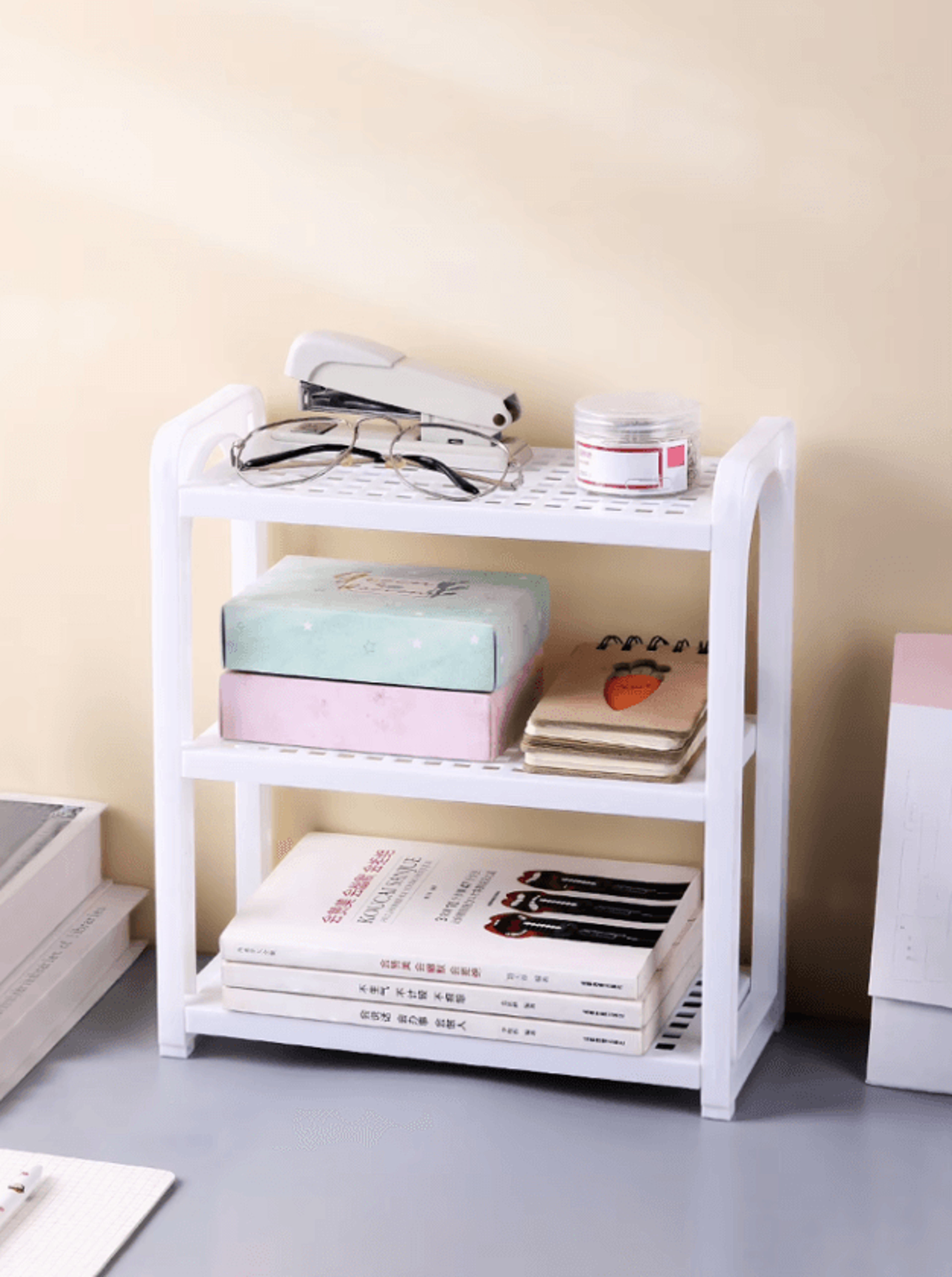 versatier desktop storage rack & multi-layer organizer shelf