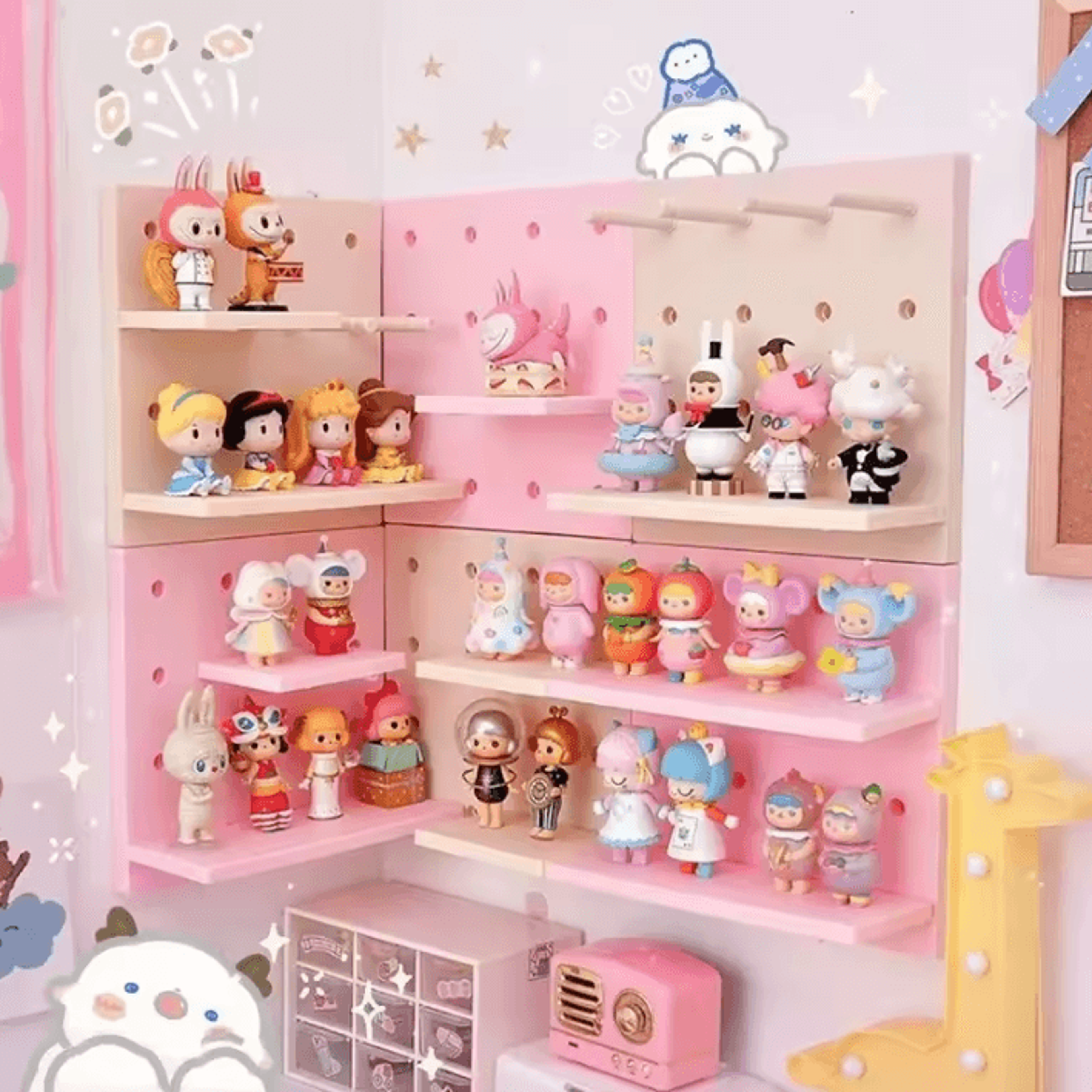 pegstyle wall storage shelf & decorative pegboard organizer