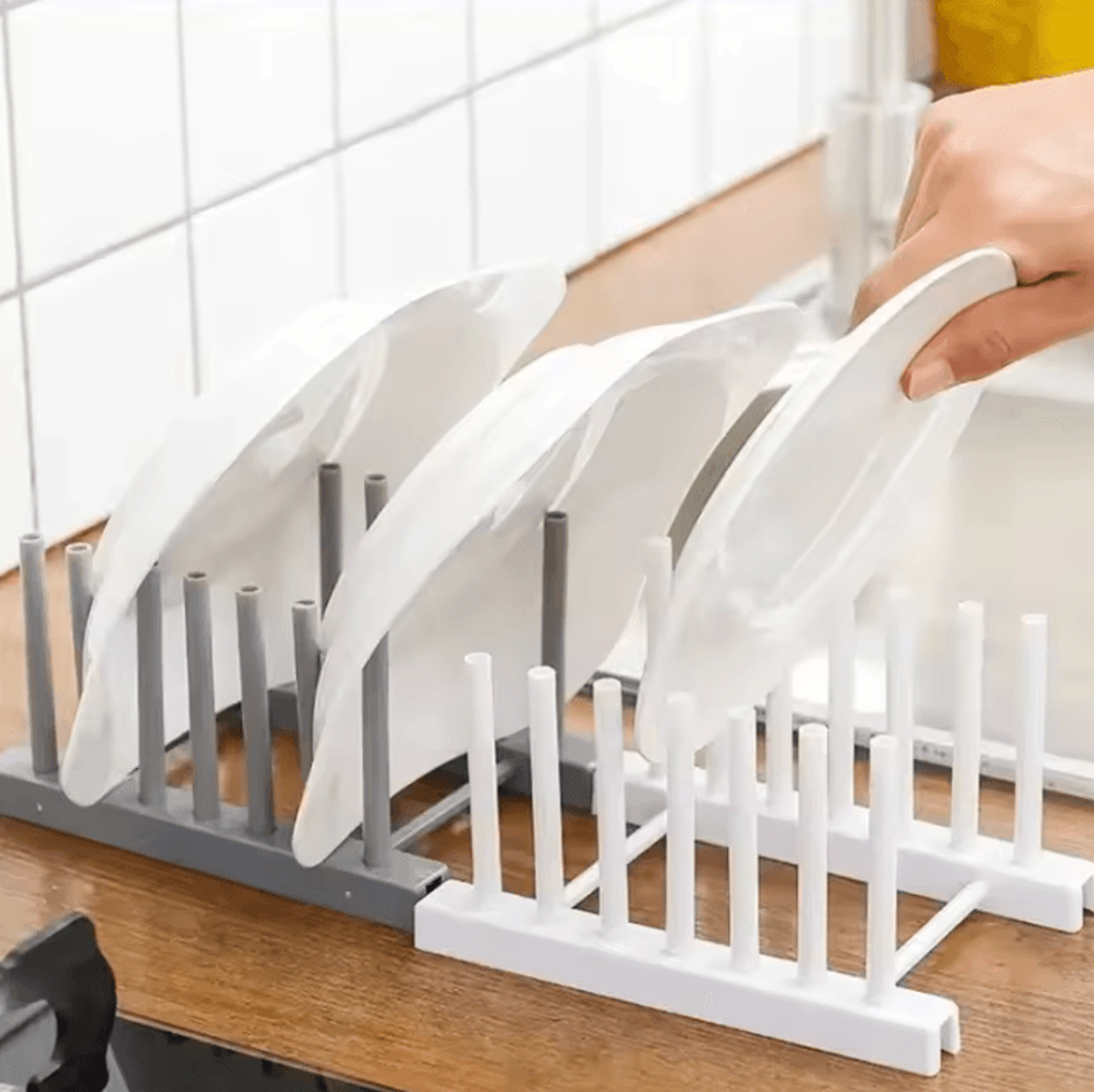 lidnest pot lid organizer rack & stainless steel dish storage stand