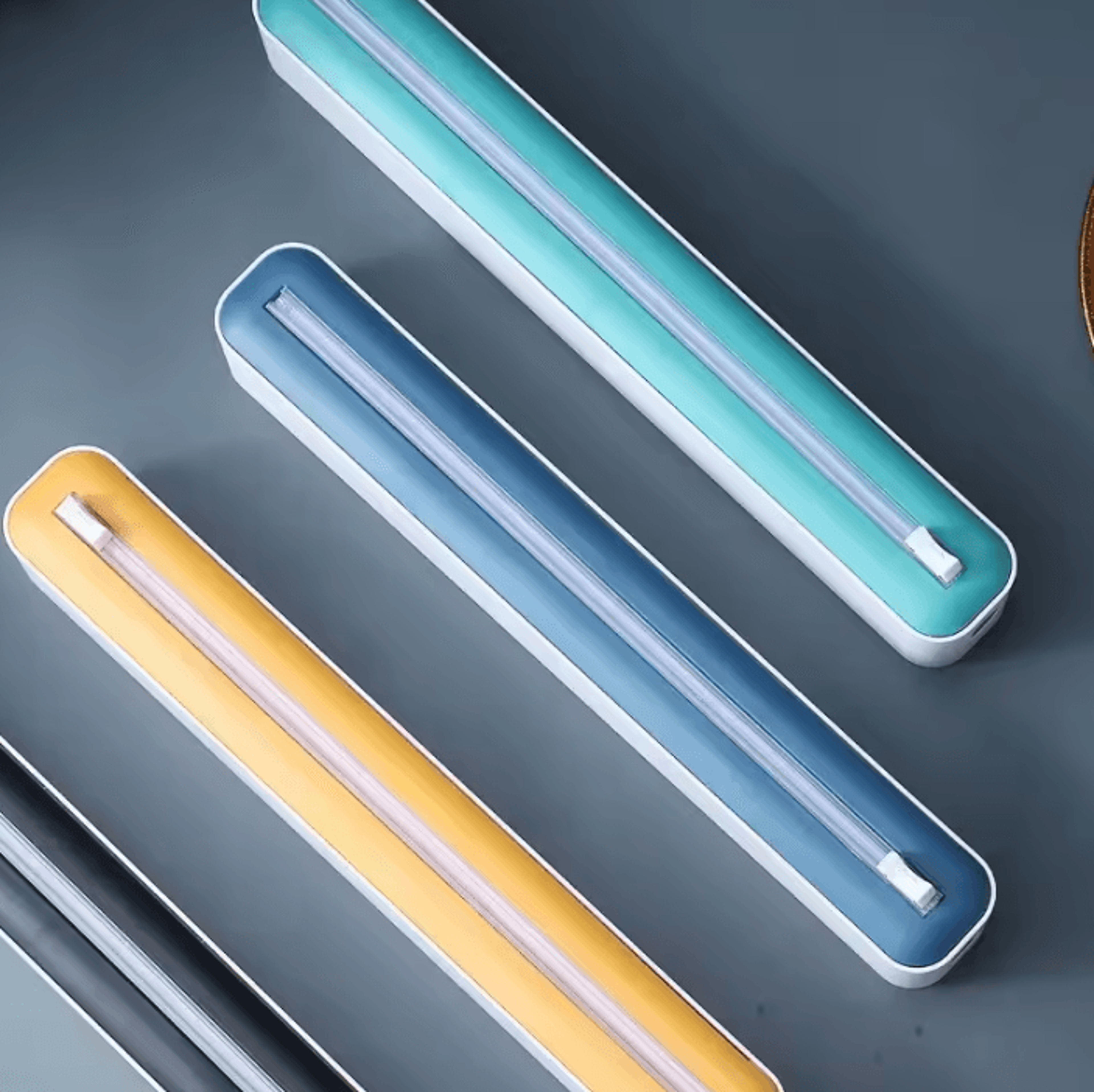 wrapcut cling film cutter dispenser & food wrap storage box