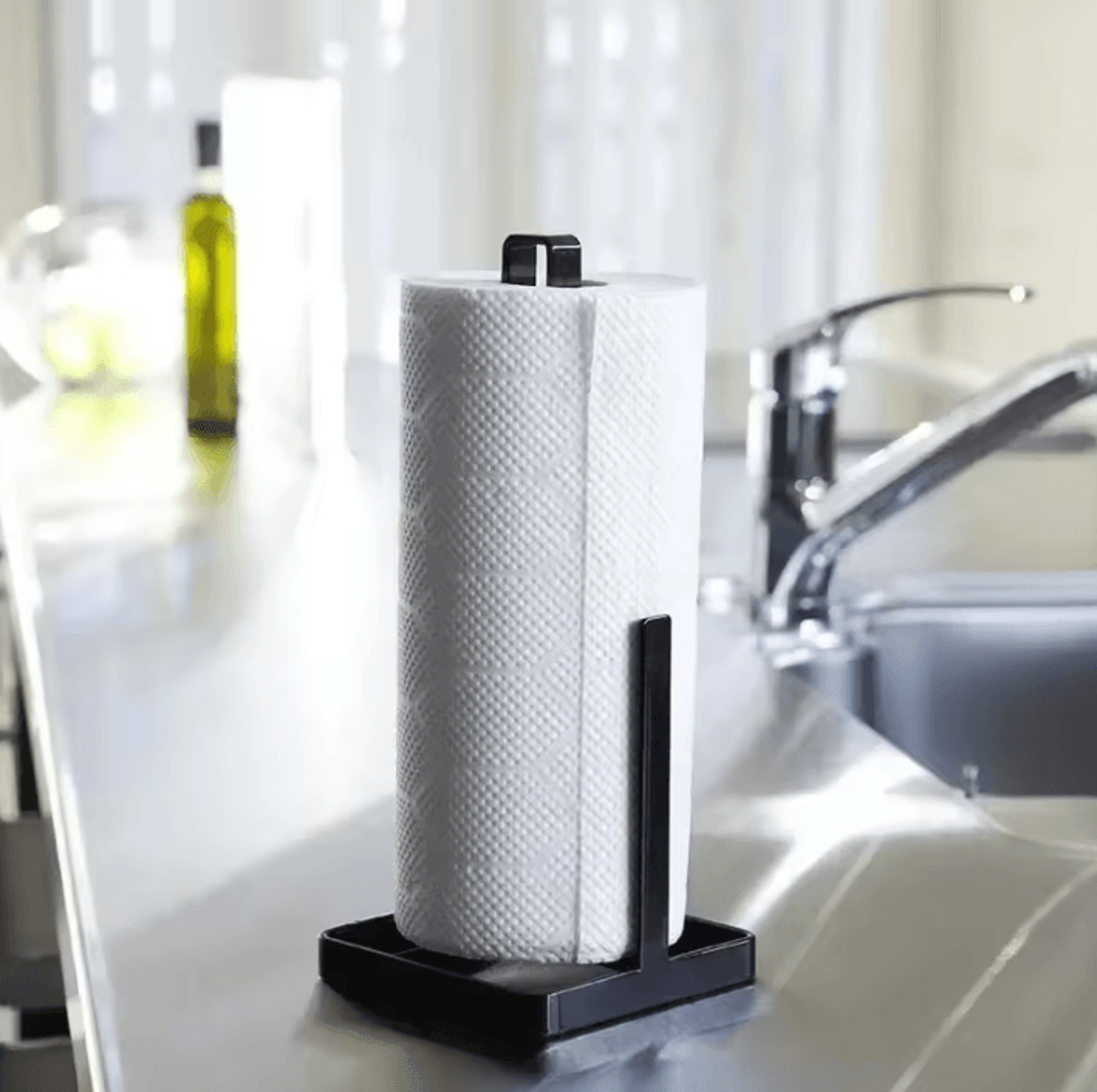 flexroll paper towel holder stand & portable tissue organizer