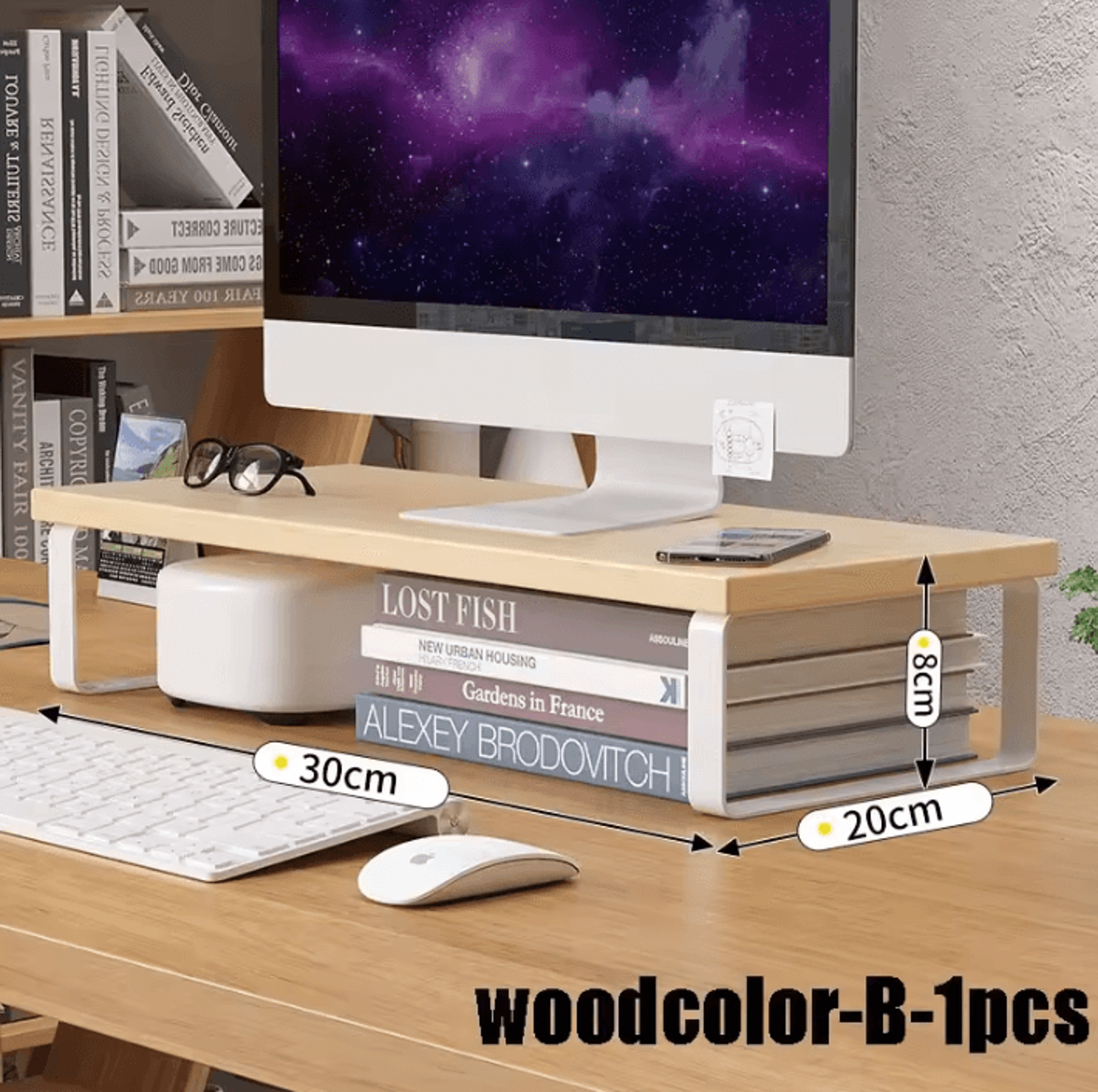 elevadesk monitor stand & desktop storage shelf