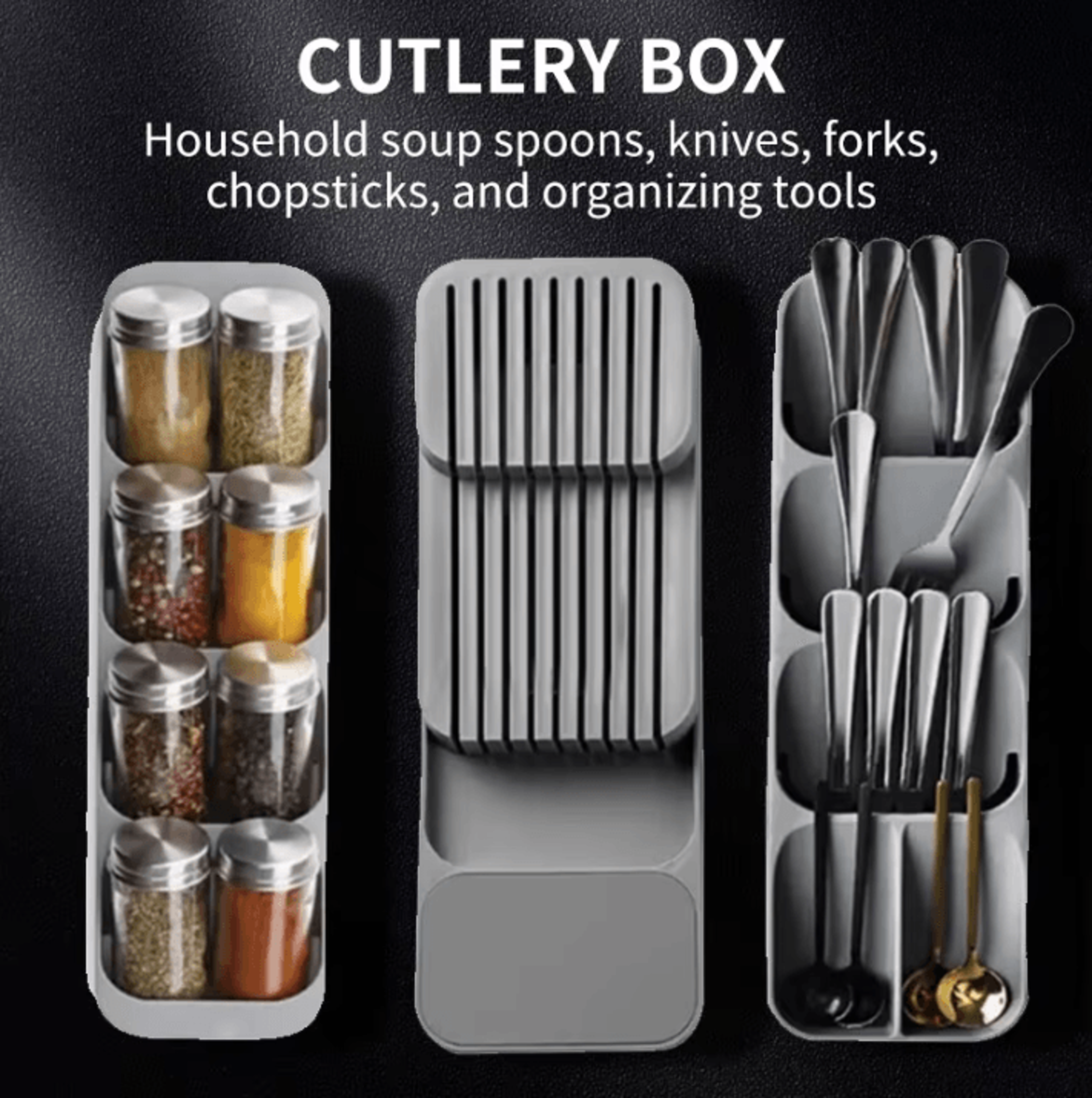 smartspaces kitchen cutlery & knife drawer organizer