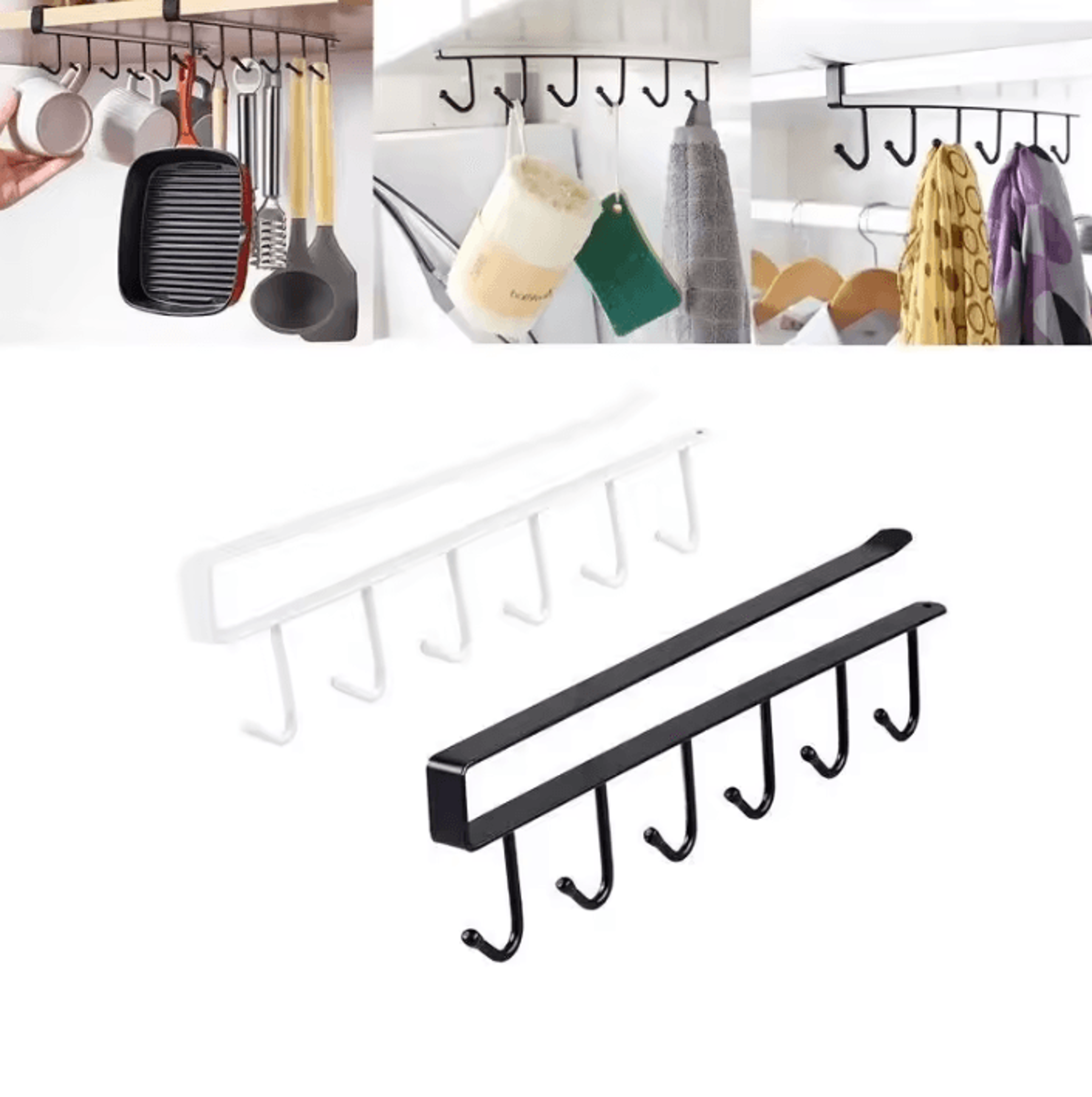 hangease under-shelf mug & cup holder rack