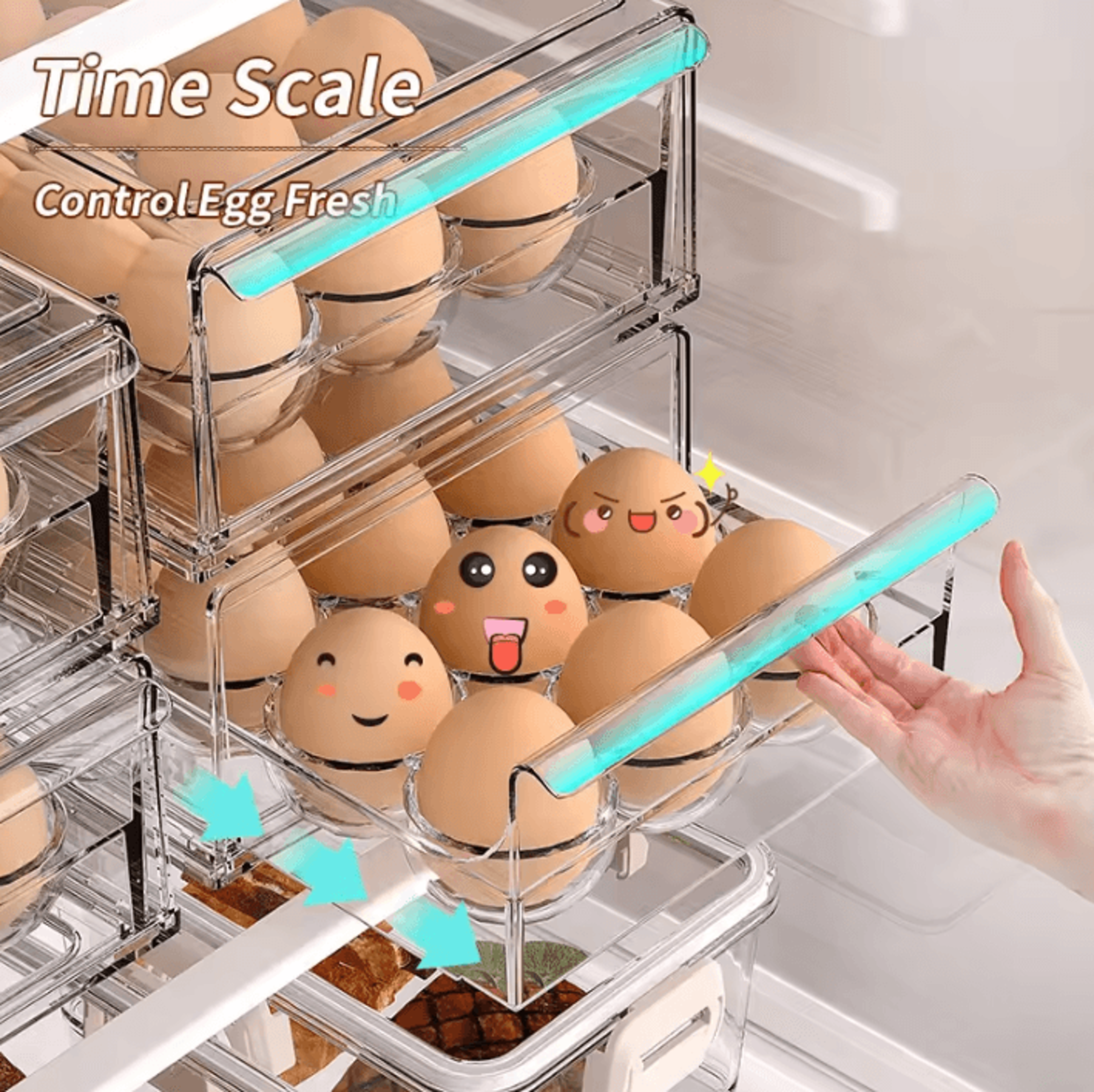 freshslide drawer egg storage organizer