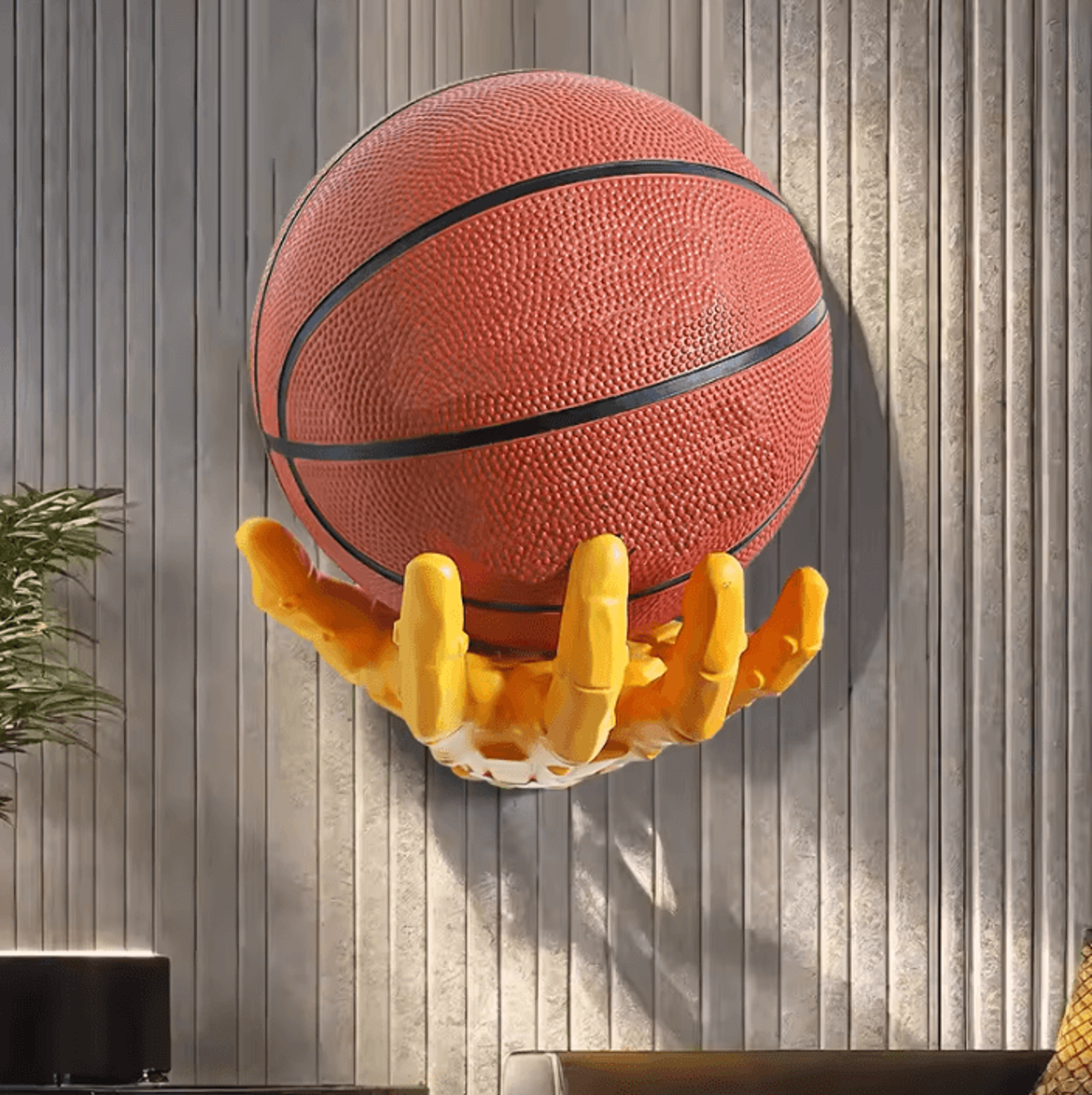 robodunk wall-mounted ball storage rack