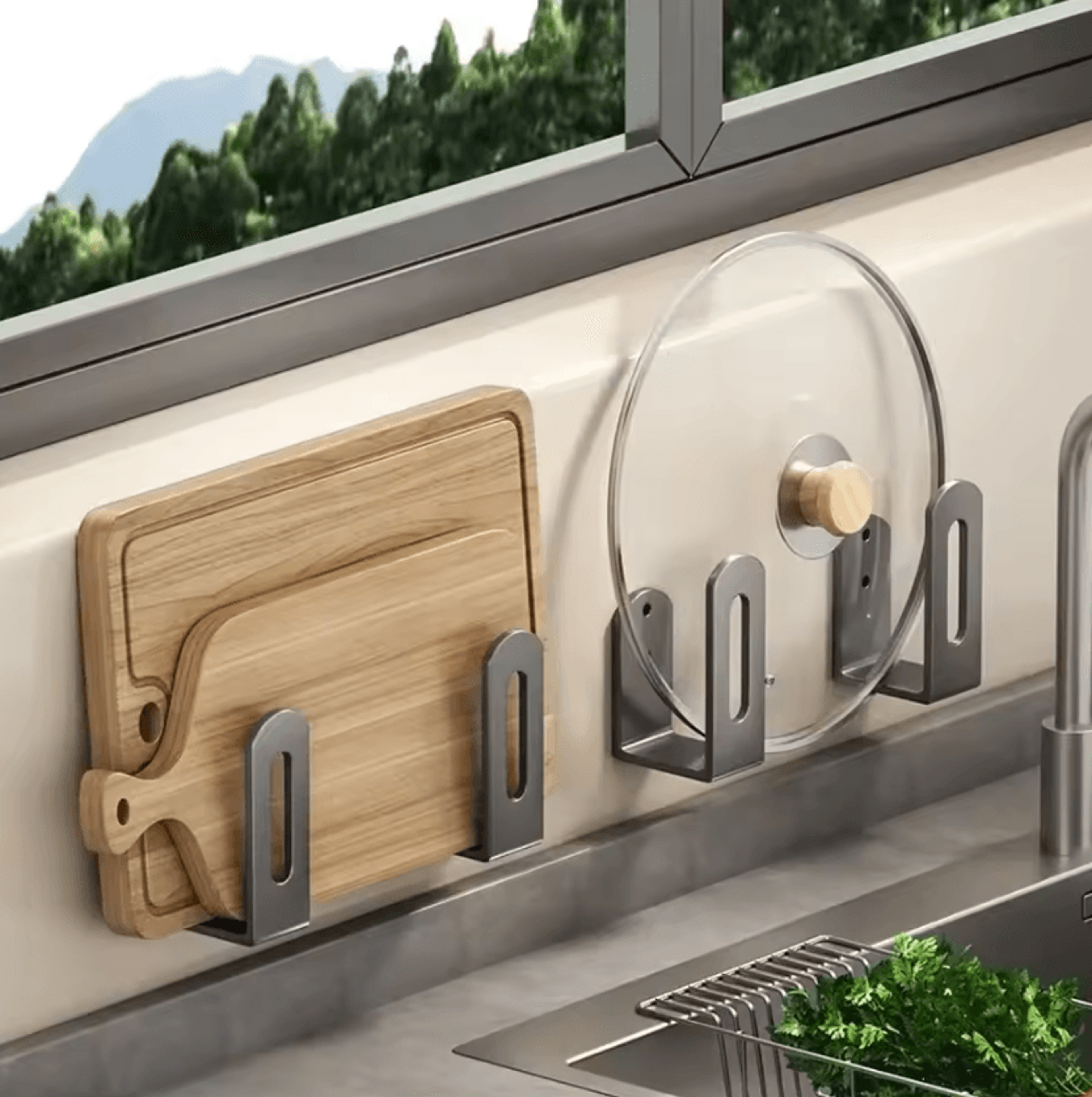 duomount wall organizer rack set (2-pack)