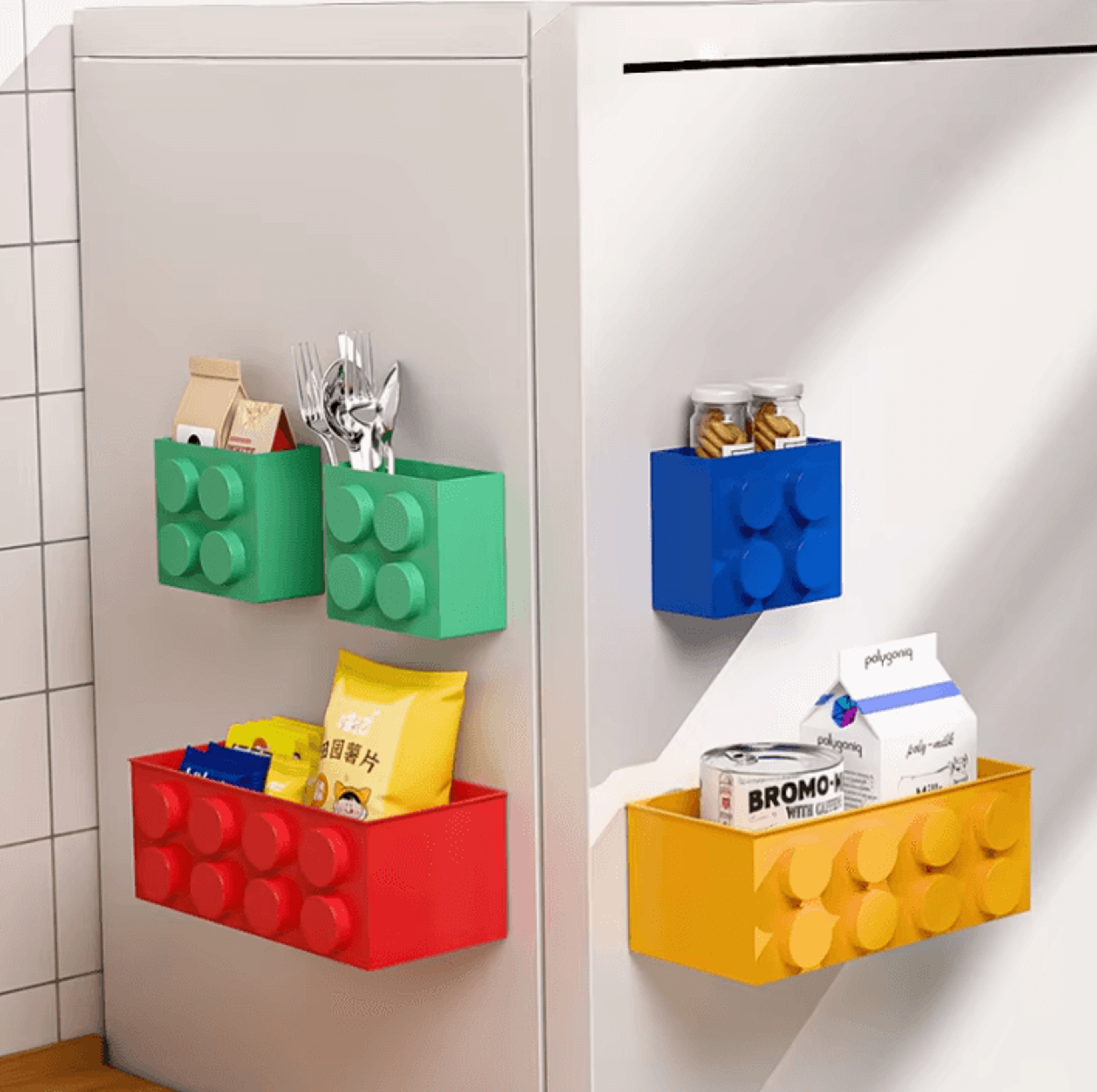 blocknest magnetic refrigerator storage organizer