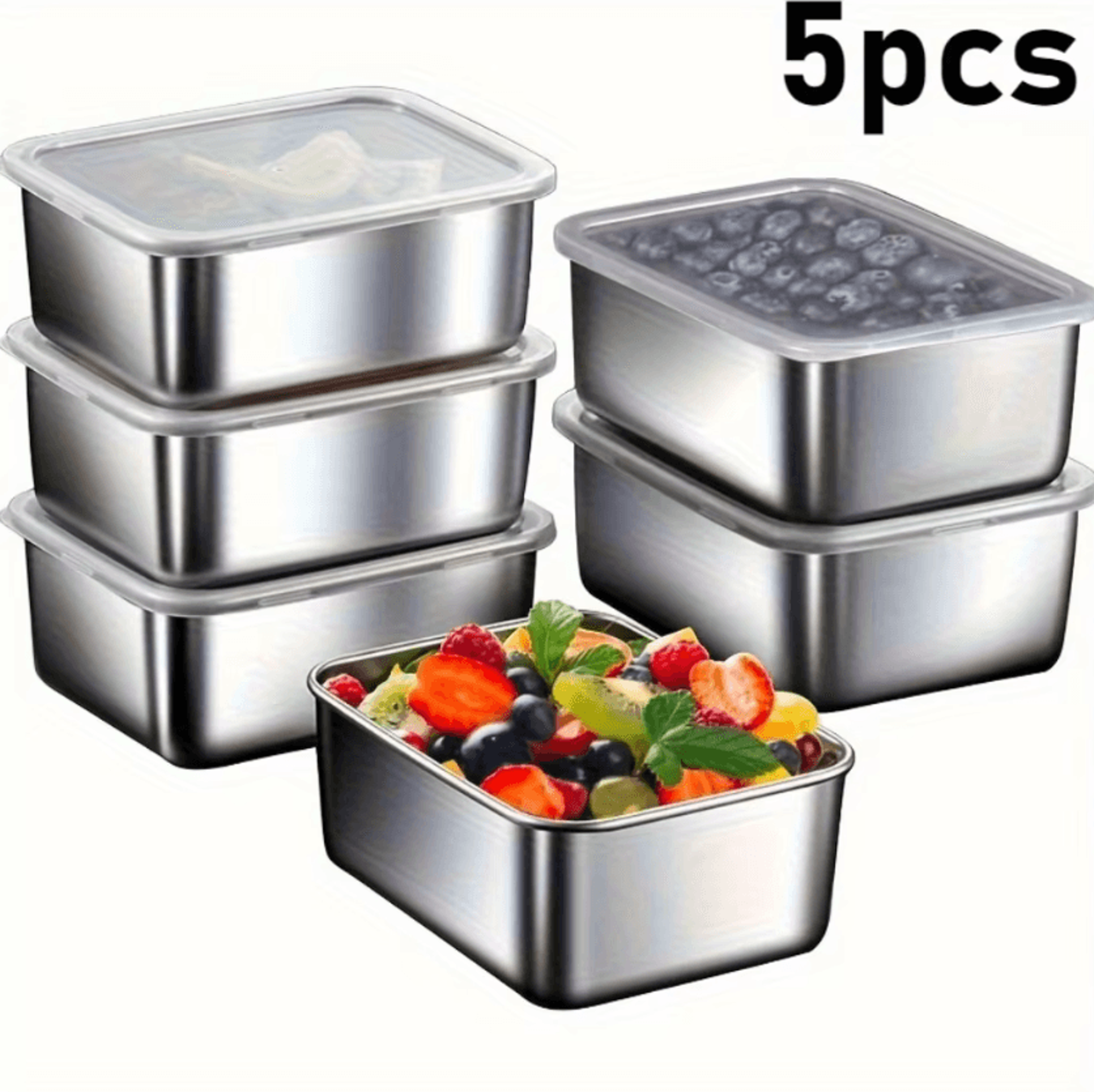 freshlock stainless steel meal prep container set