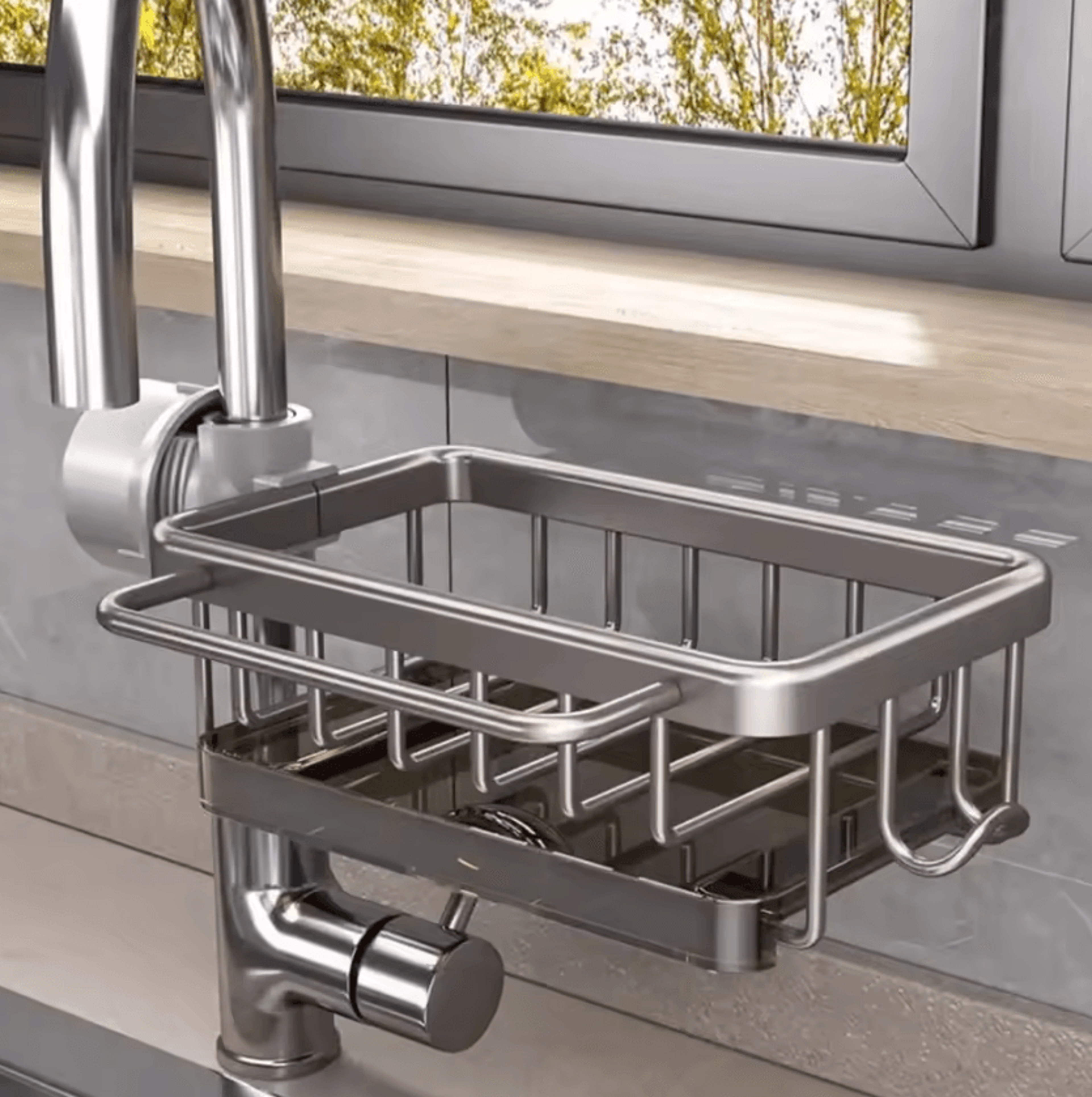 sinkmate faucet drain storage basket organizer