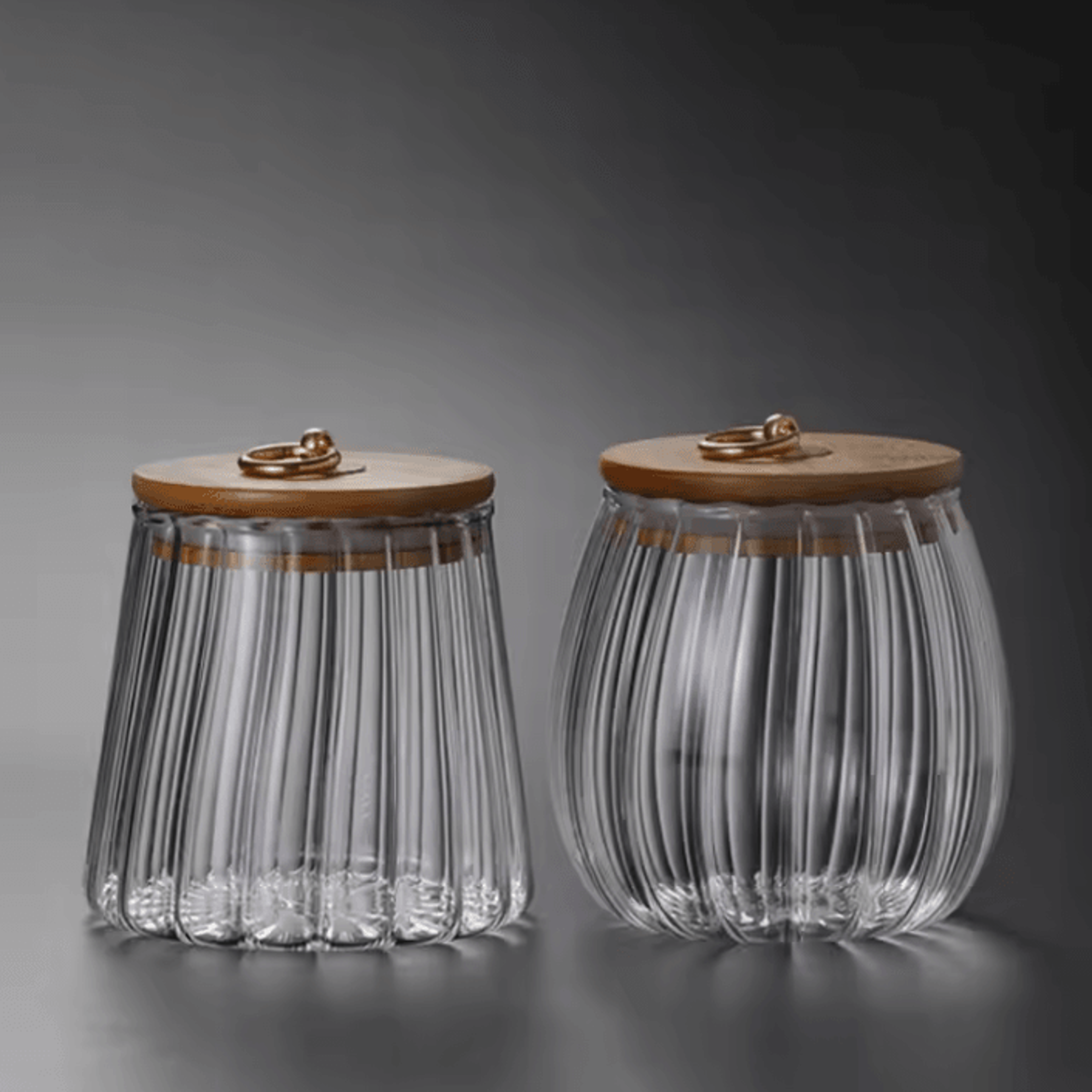 natureseal glass storage jar with wooden airtight lid