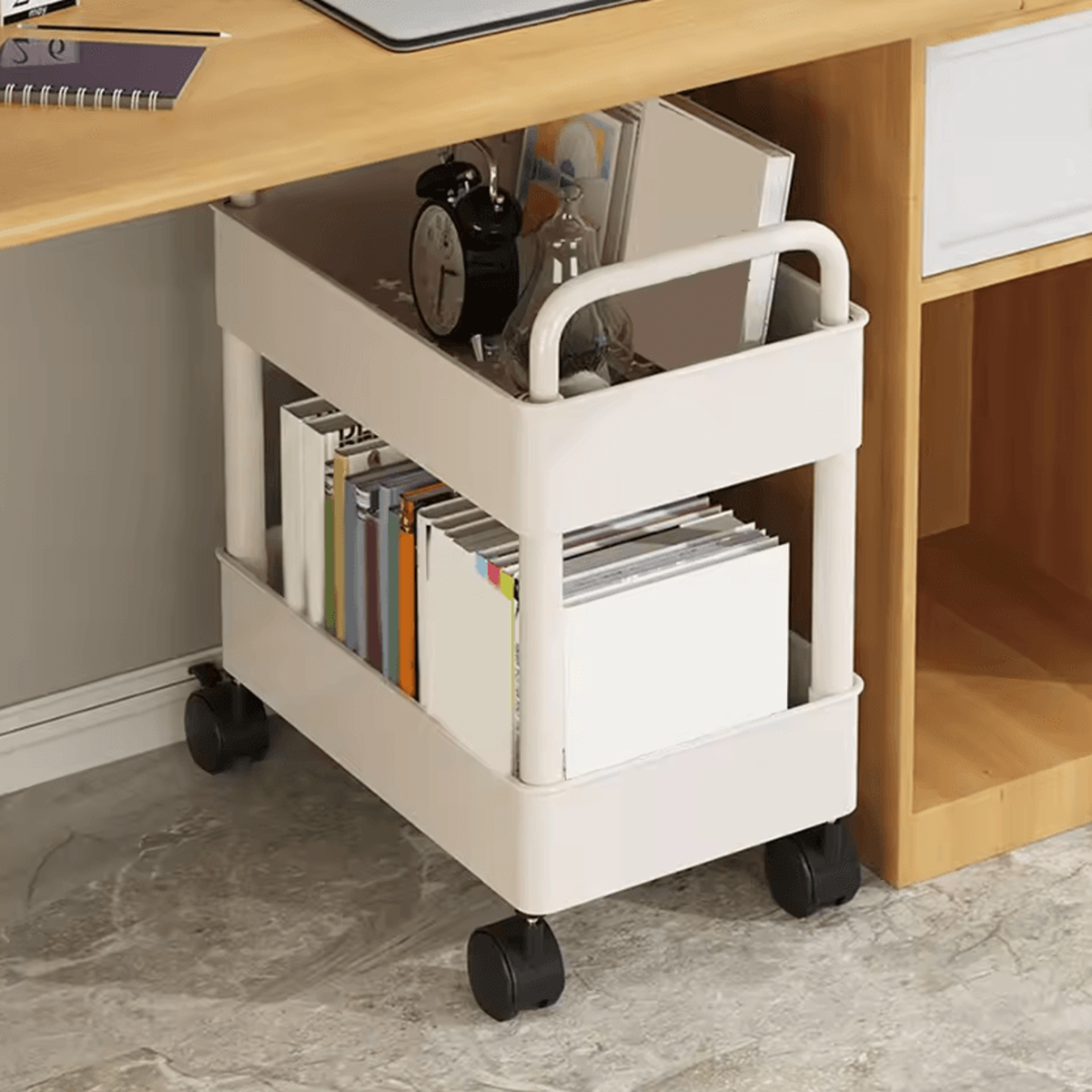 rollease 2-tier mobile storage cart