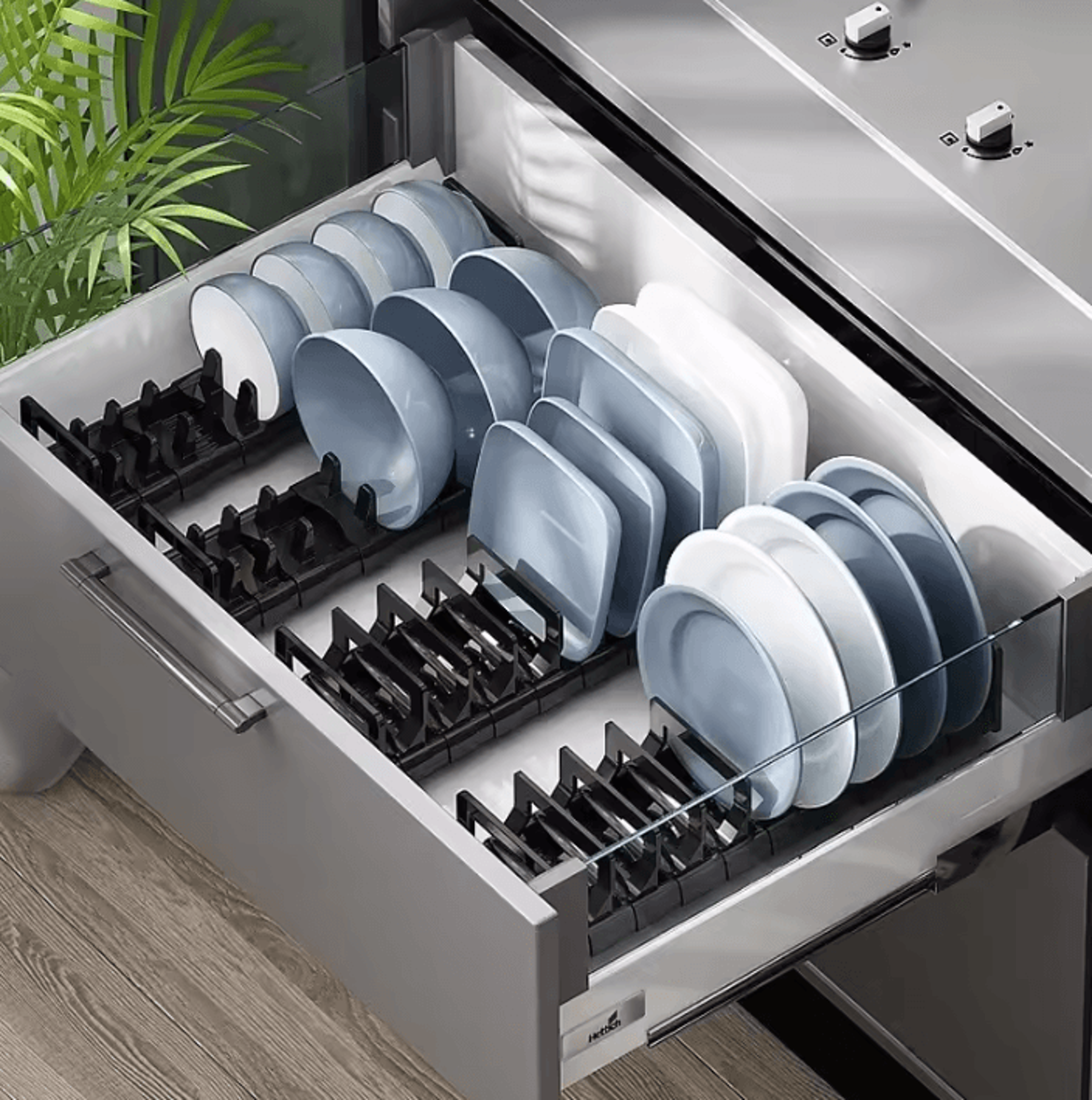 adjustadry under-cabinet dish & bowl organizer rack