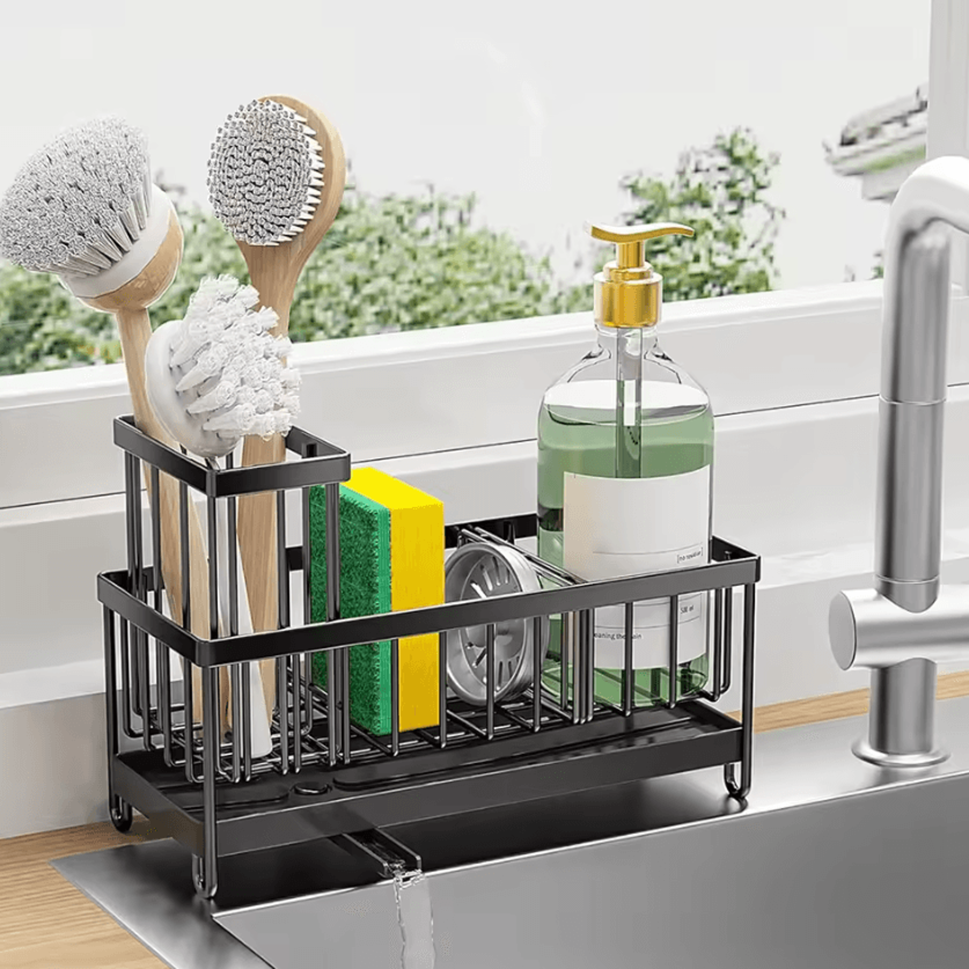 sinkmaster kitchen sink caddy organizer