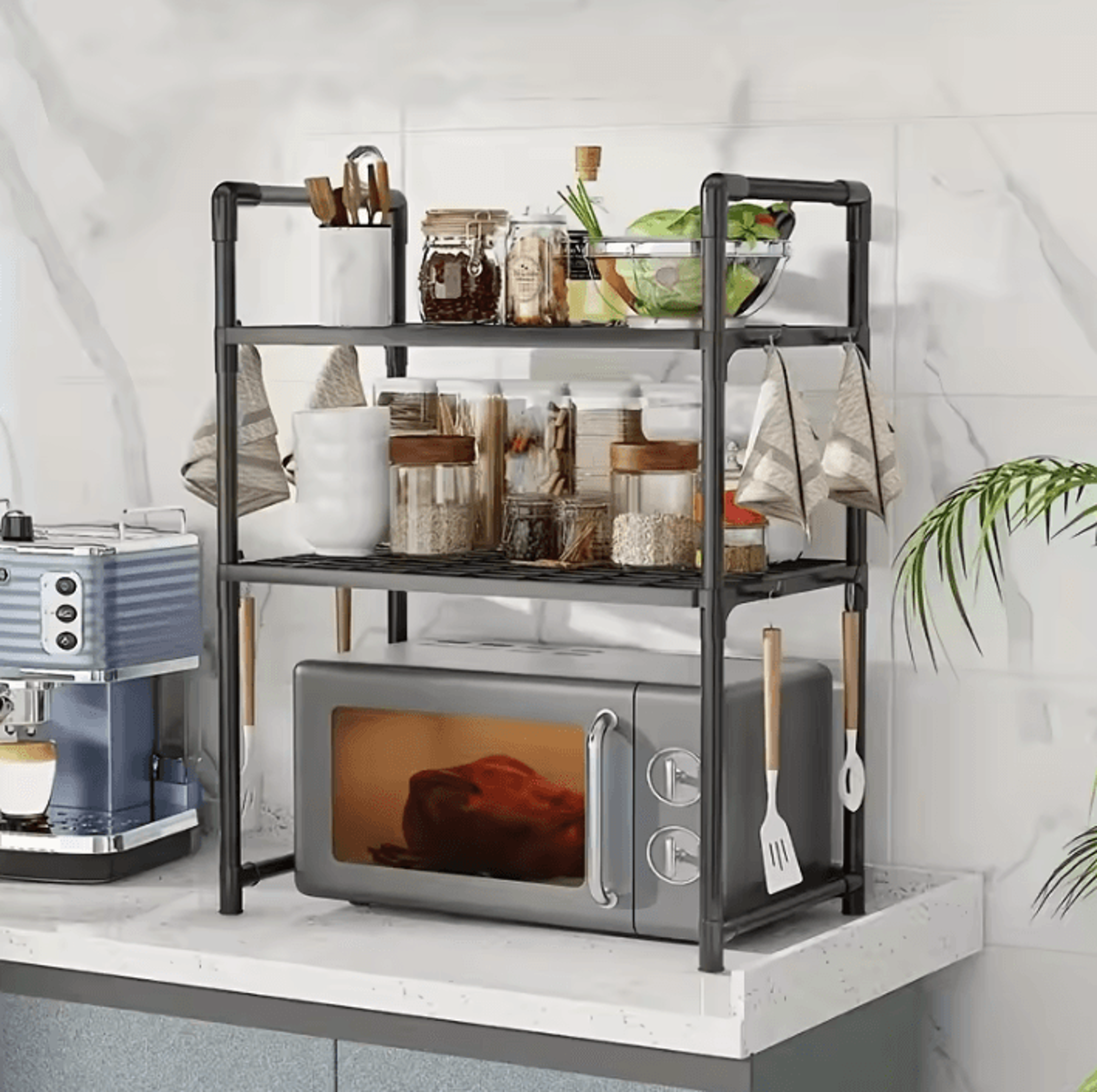 flexistack heavy-duty microwave & countertop storage rack