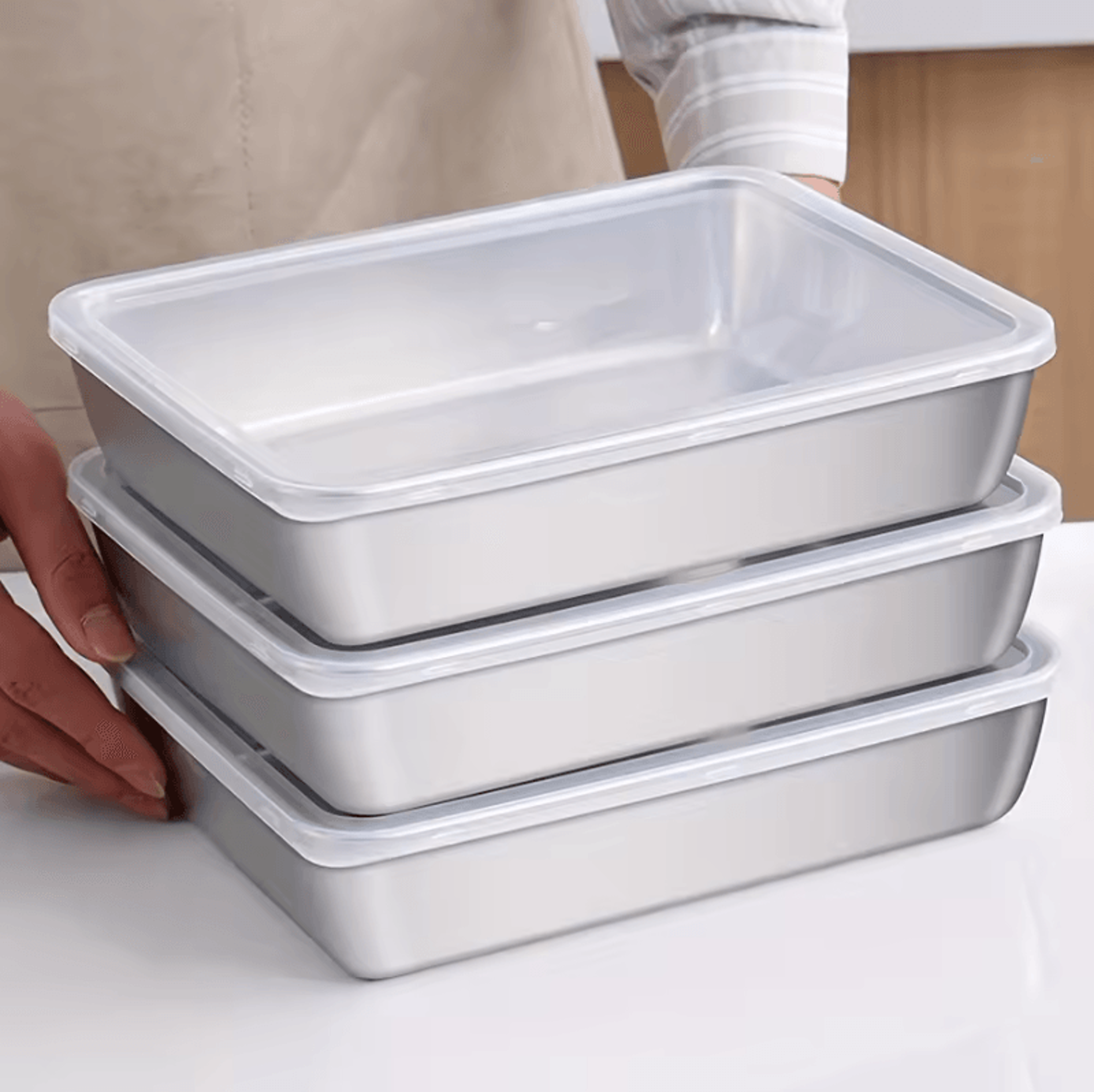 freshseal stainless steel airtight food storage container set