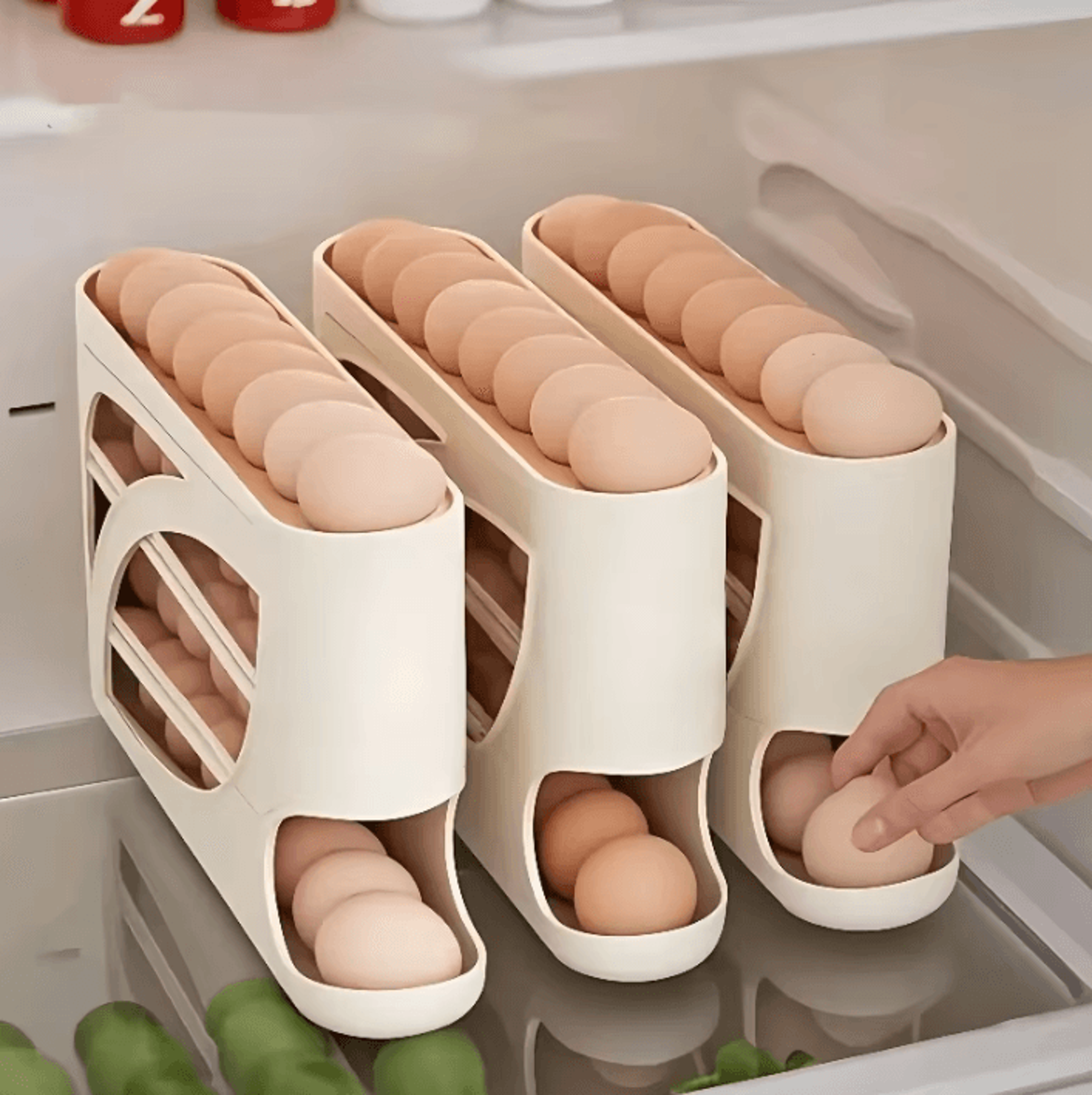 autoglide refrigerator egg organizer rack