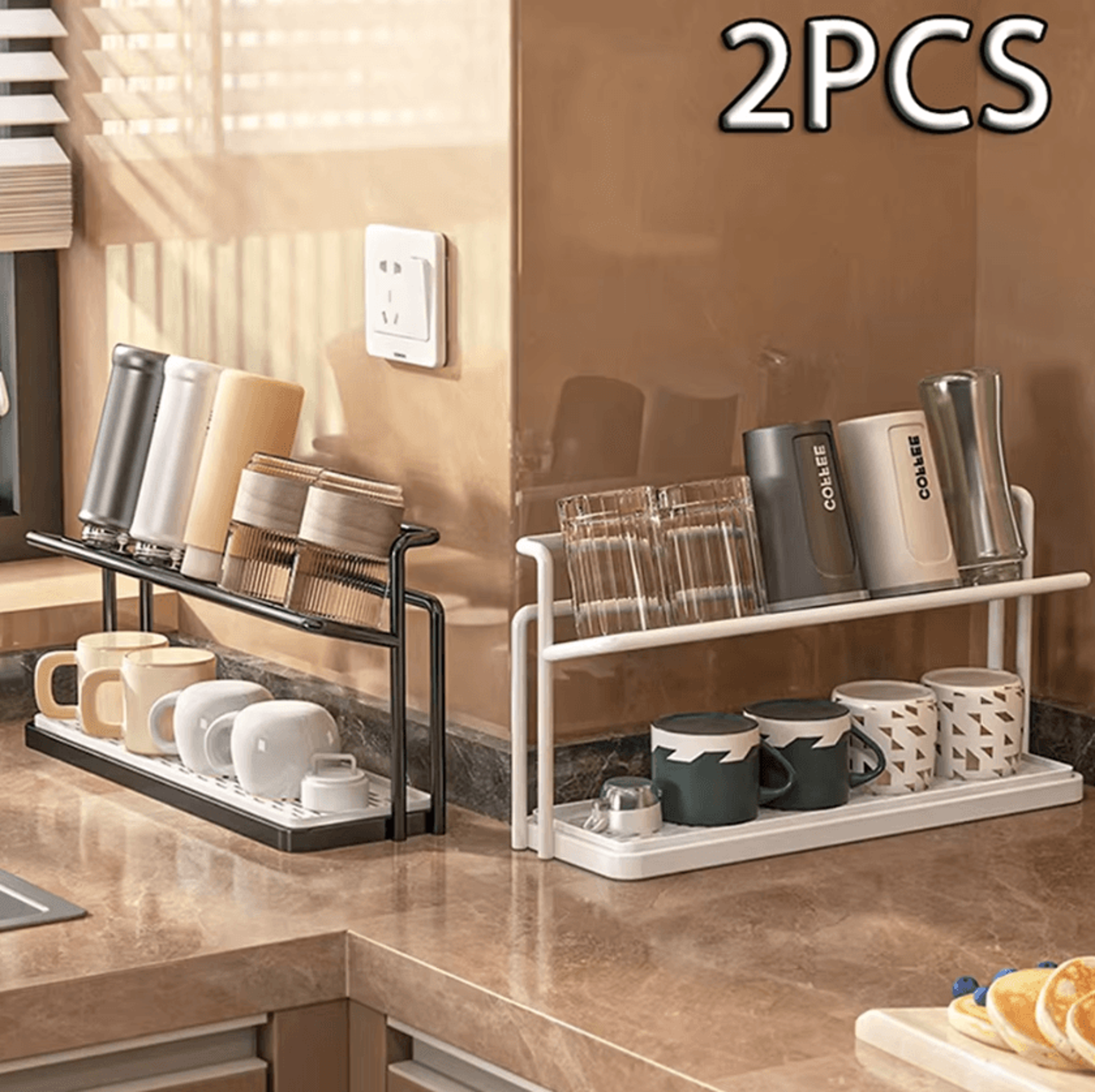 drynest 2-tier stainless steel bottle drying rack