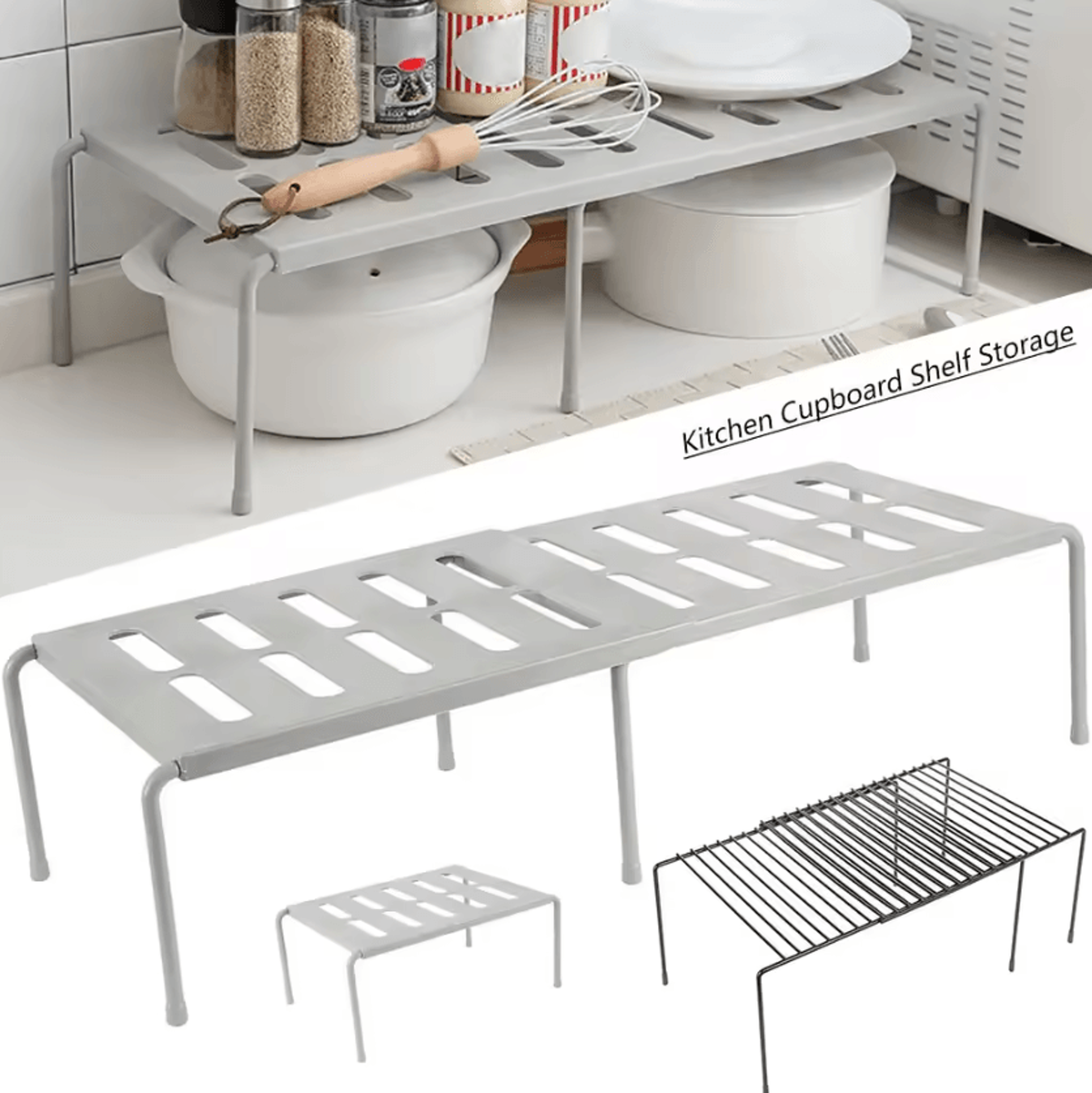 expandease adjustable countertop storage shelf