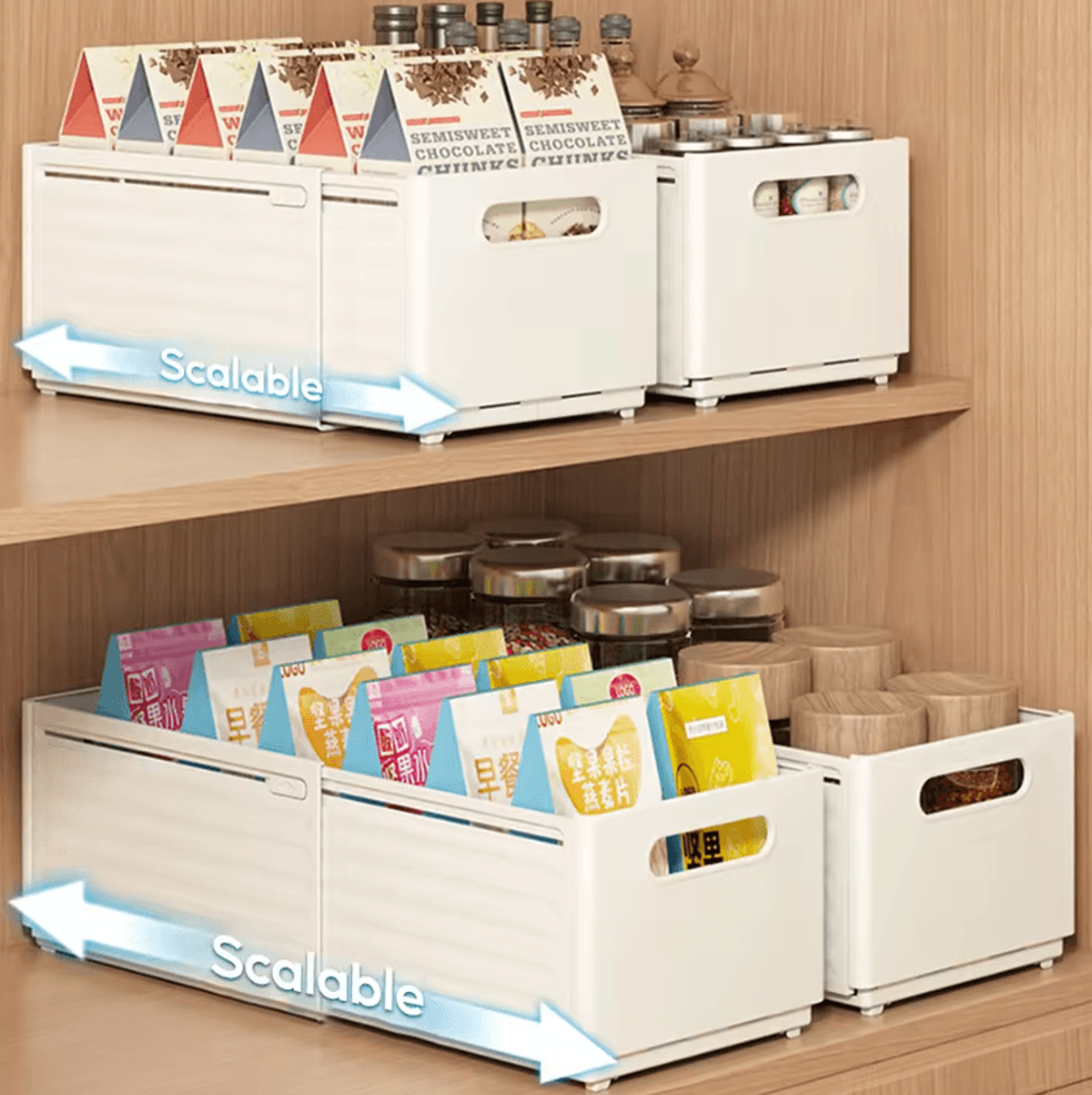 flexistore retractable kitchen storage basket