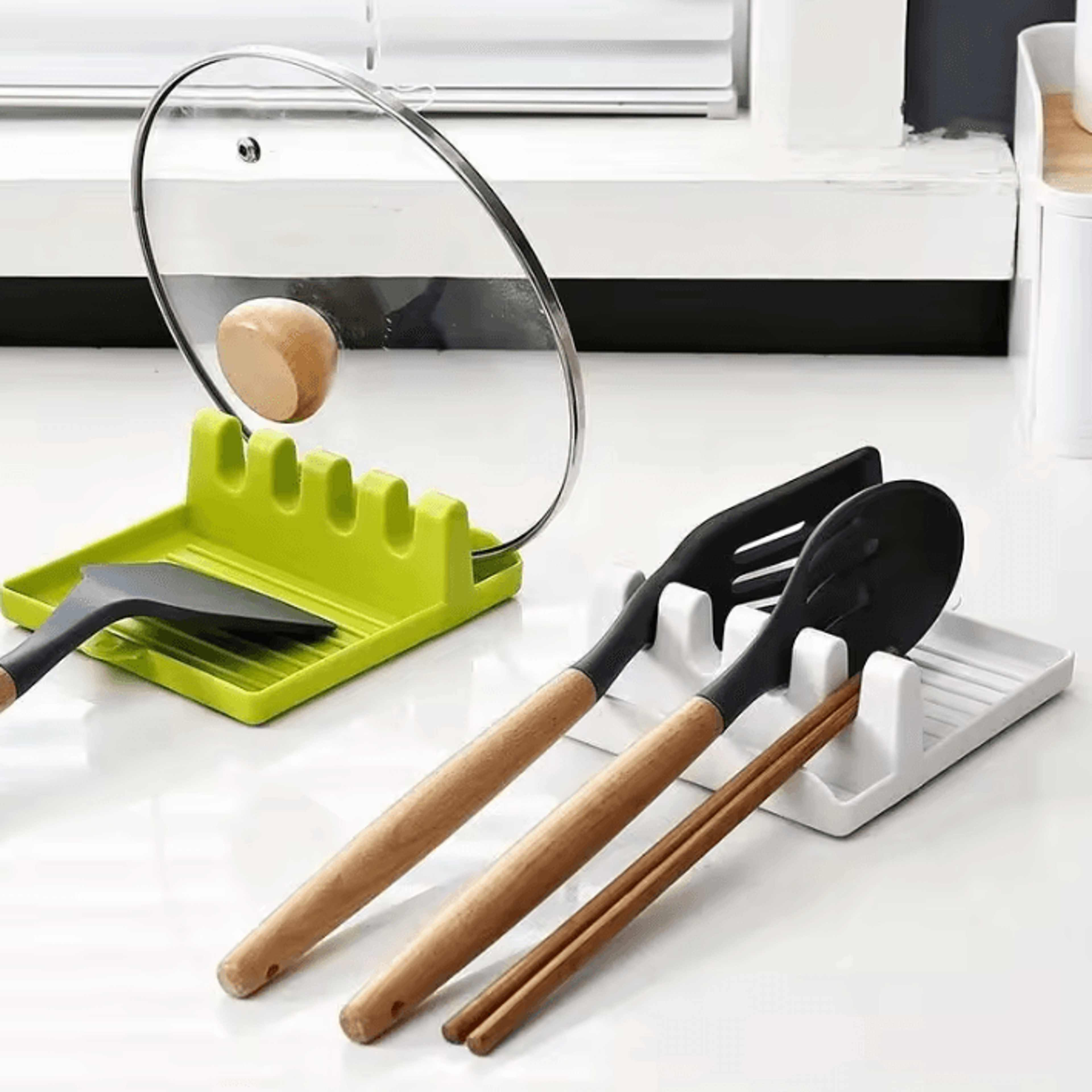 restease kitchen spoon & utensil holder rack
