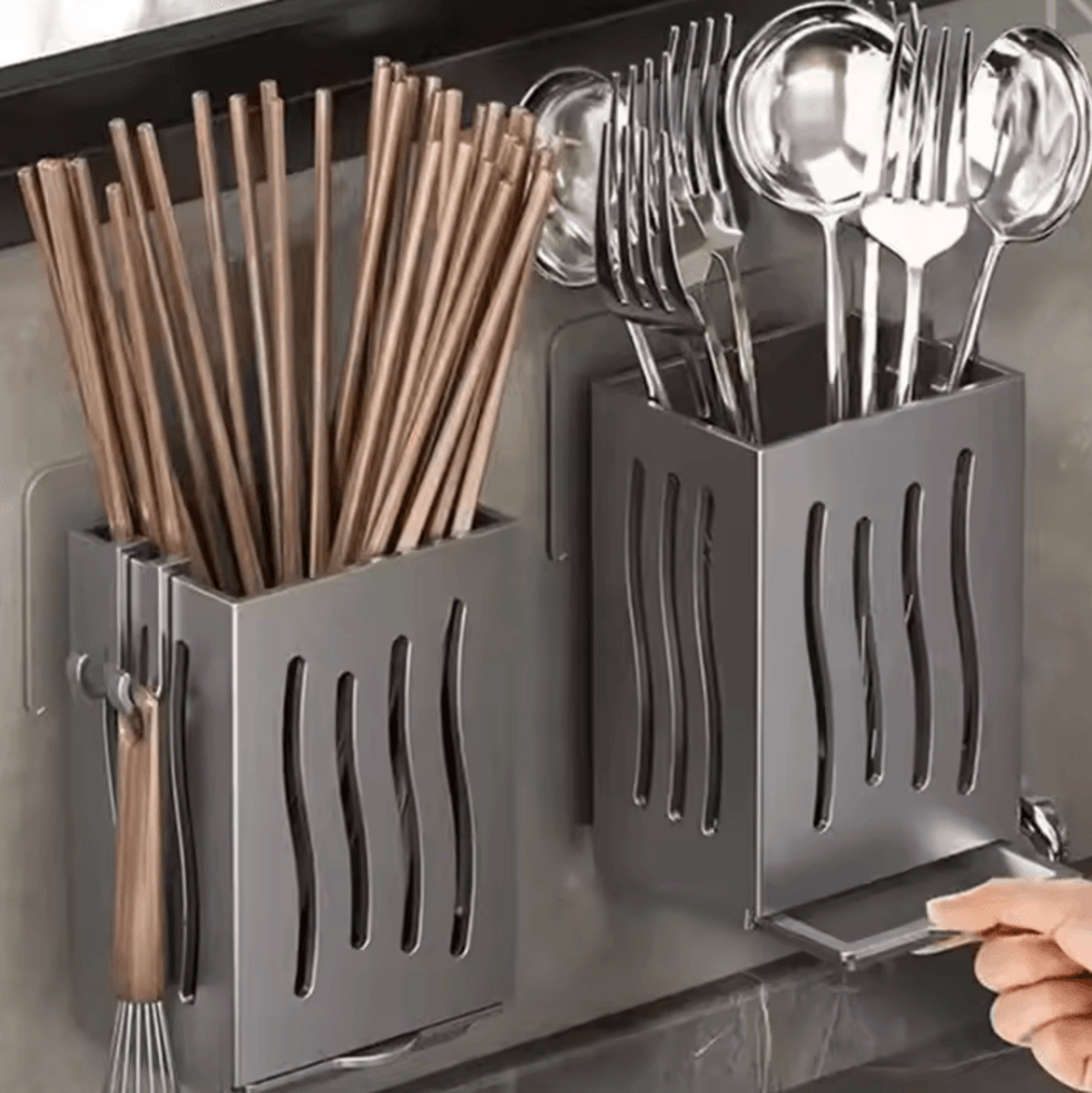 multi-purpose cutlery holder & tableware drainer basket organizer
