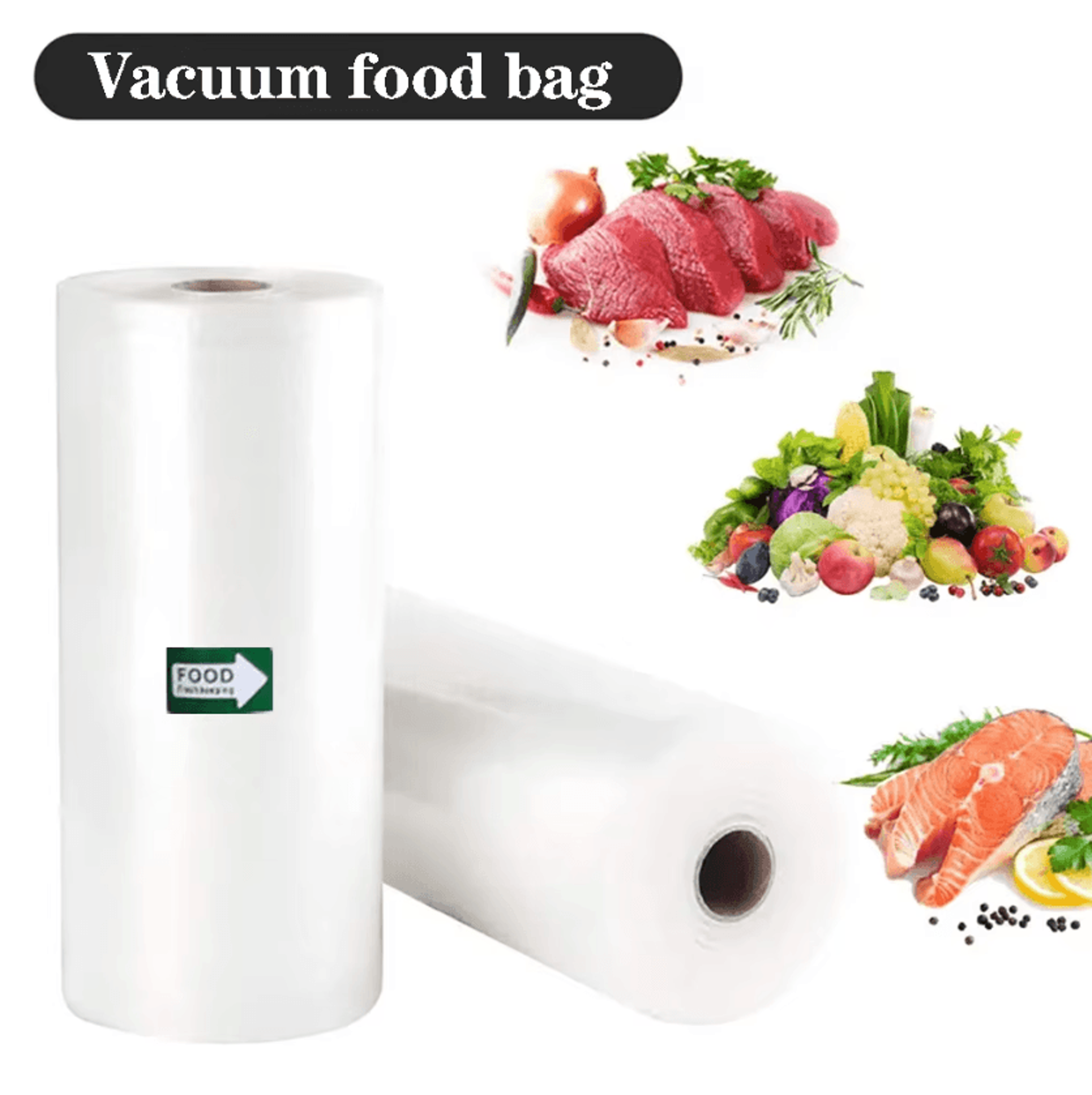 bpa-free vacuum sealer food storage roll for meal prep & sous vide cooking