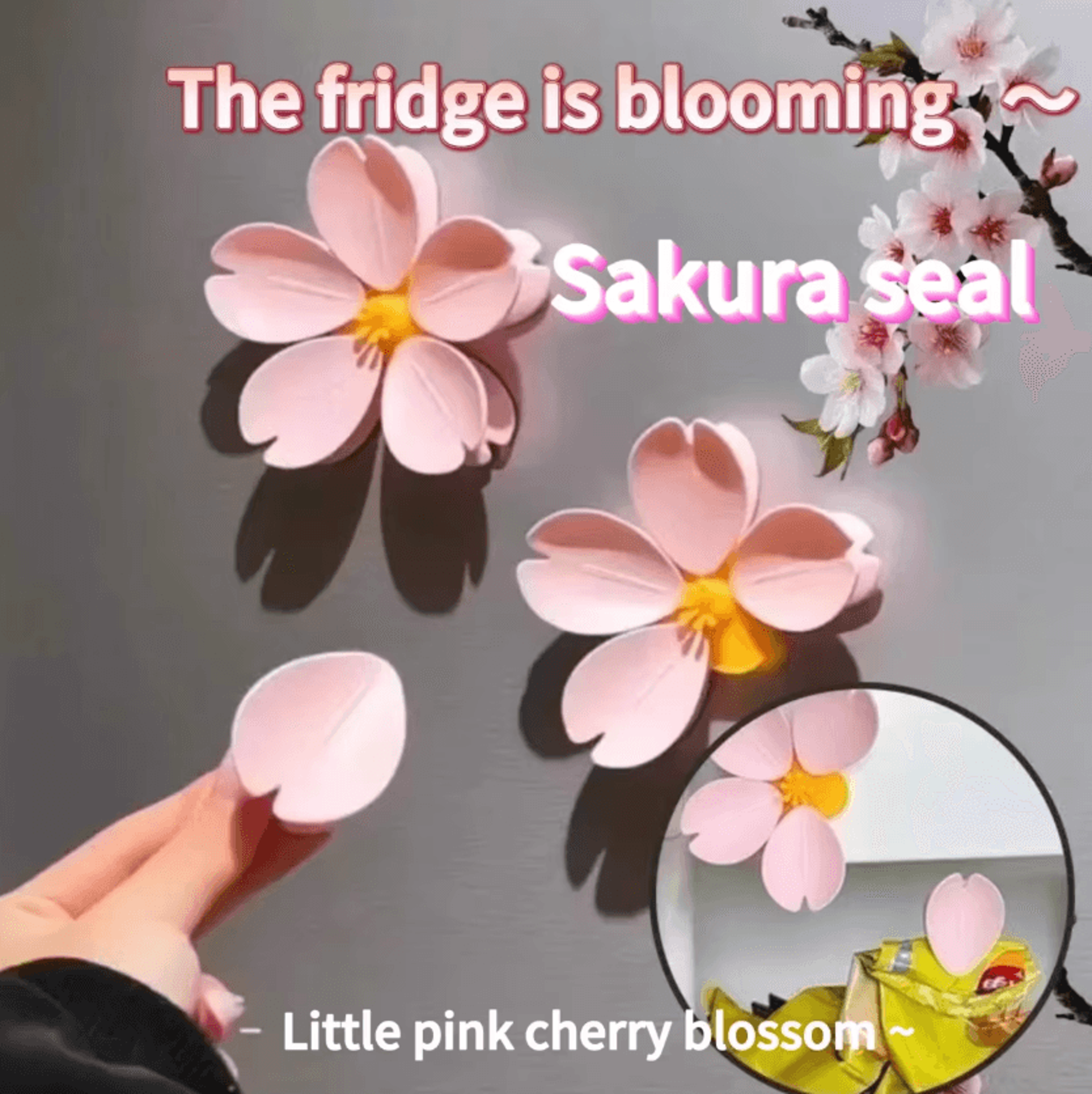 sakura magnetic snack sealer clips – cute petal food storage clips